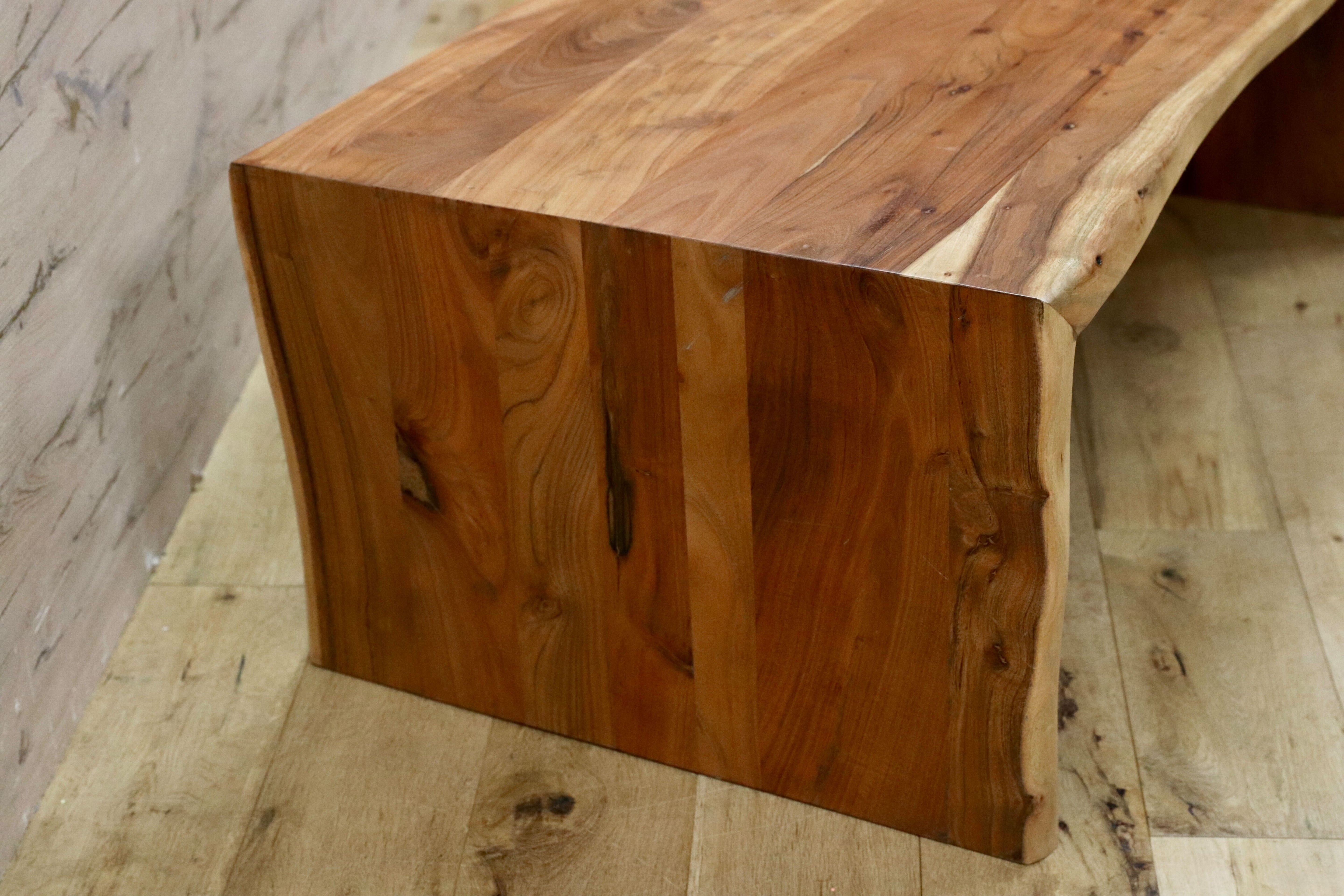 GMIK107○アカシア材 センターテーブル リビングテーブル コーヒーテーブル 木製 無垢 カントリー