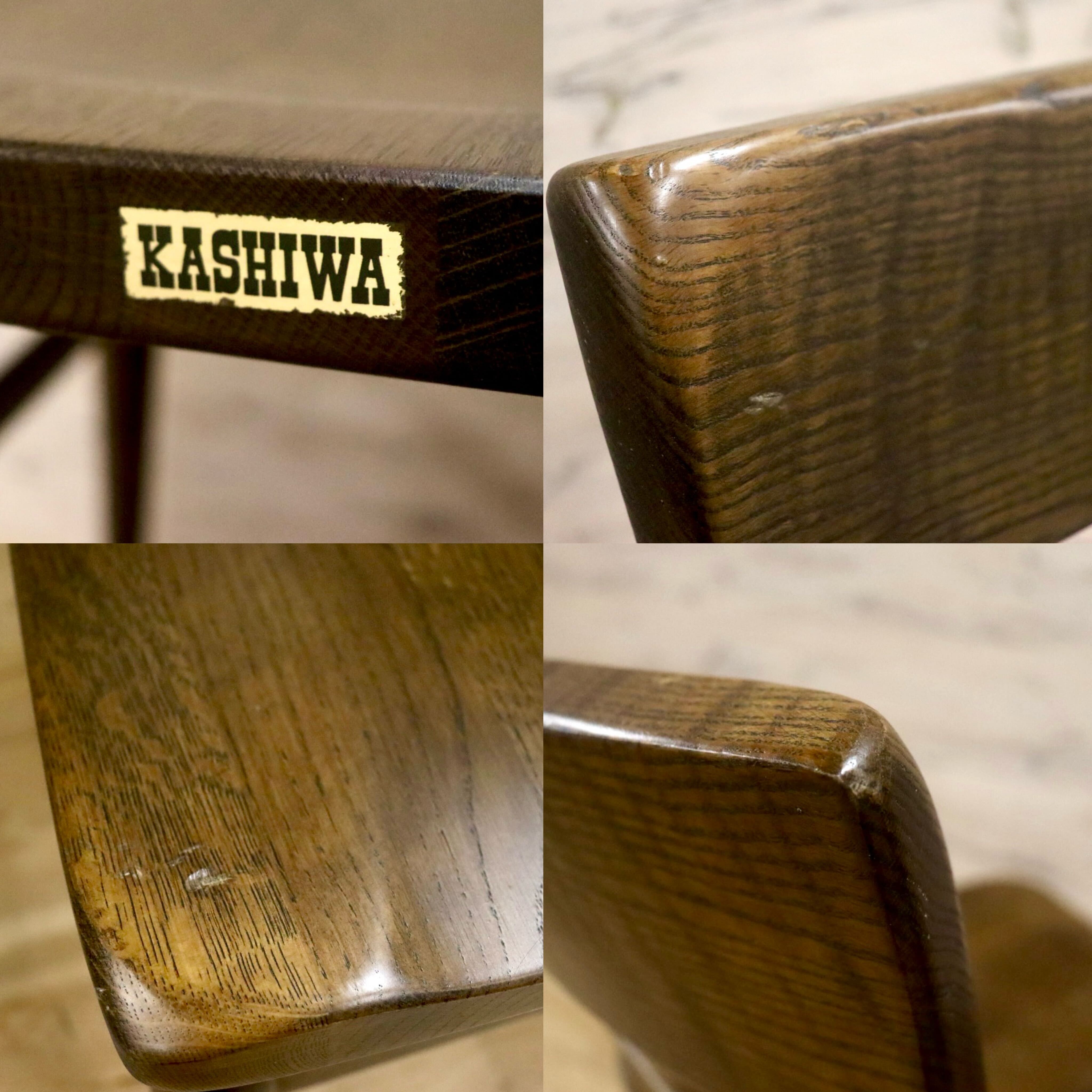 GMIN4A○柏木工 / KASHIWA ウィルダネス ダイニングチェア 椅子 2脚セット オーク材 飛騨家具 古民家 アンティーク レトロ