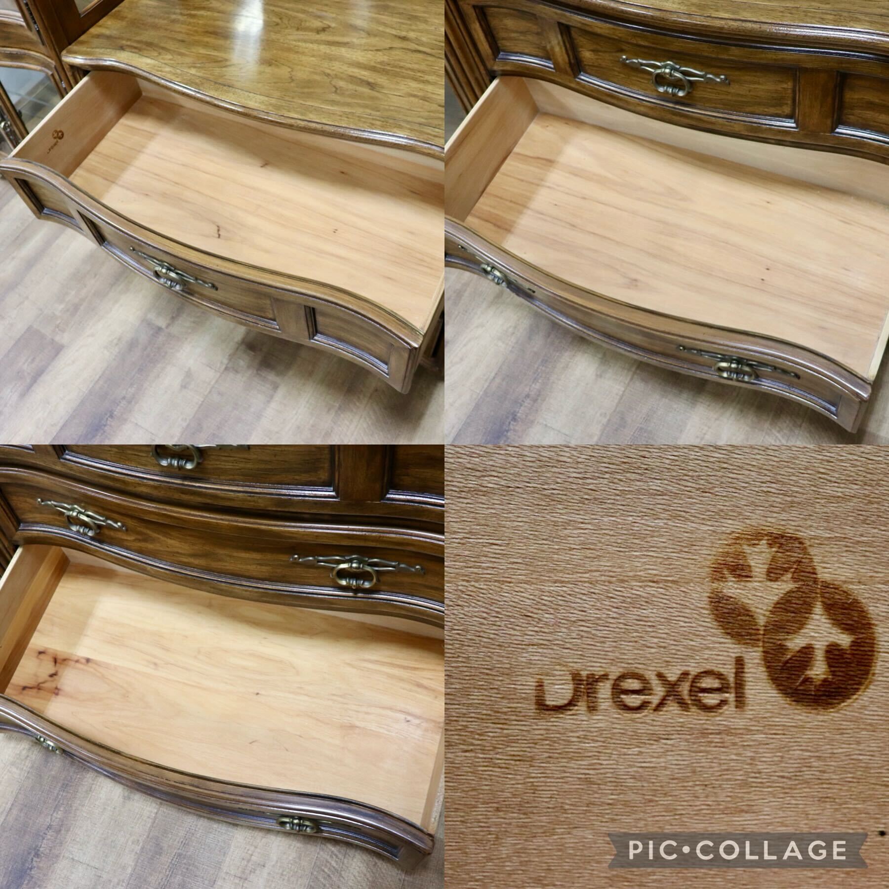 GMHS130○DREXEL HERITAGE /ドレクセルヘリテイジ Grand Villa グランドヴィラ ガラスキャビネット 飾り棚 最高級 約280万※発送不可
