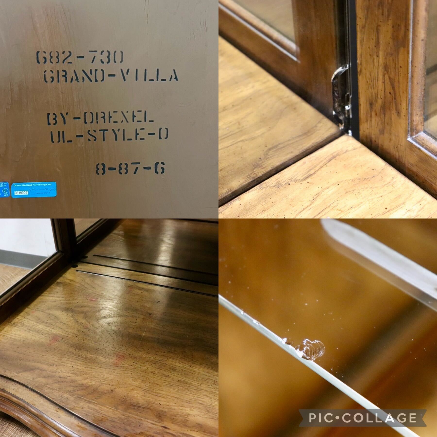 GMHS130○DREXEL HERITAGE /ドレクセルヘリテイジ Grand Villa グランドヴィラ ガラスキャビネット 飾り棚 最高級 約280万※発送不可