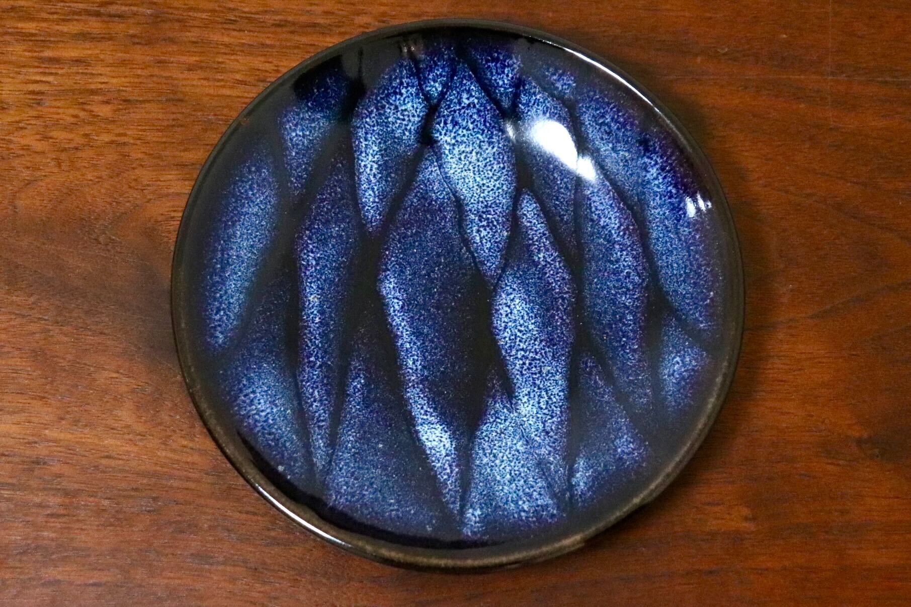 GMIO329B○陶勝窯 丹波焼 網目皿5寸 市野勝 市野勝磯 陶器 工芸品 丹波篠山 未使用