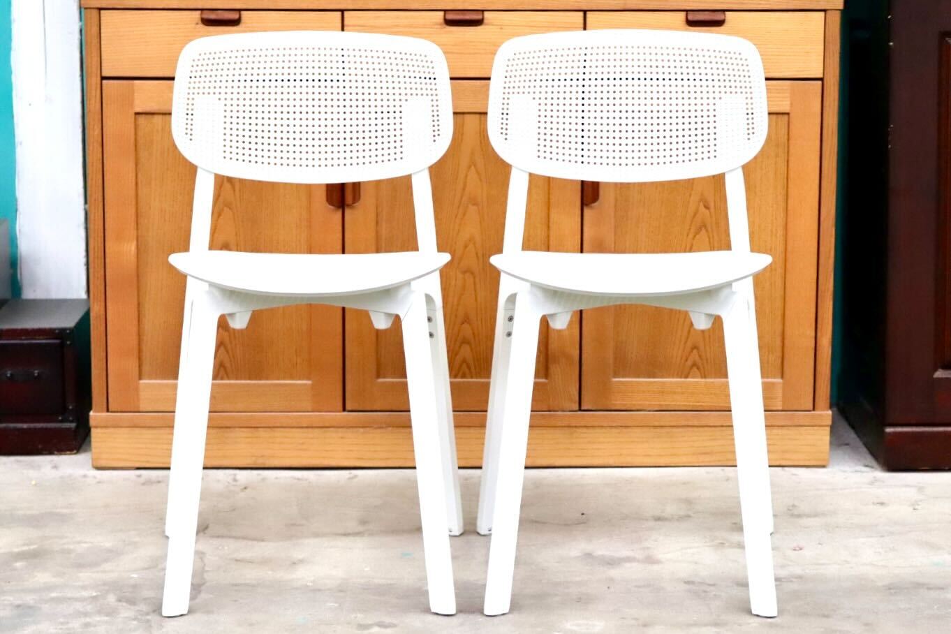 GMIS275F○KRISTALIA / クリスタリア COLANDER ダイニングチェア 椅子 2脚セット スタッキング モダン イタリア 白 展示品 定価約10万