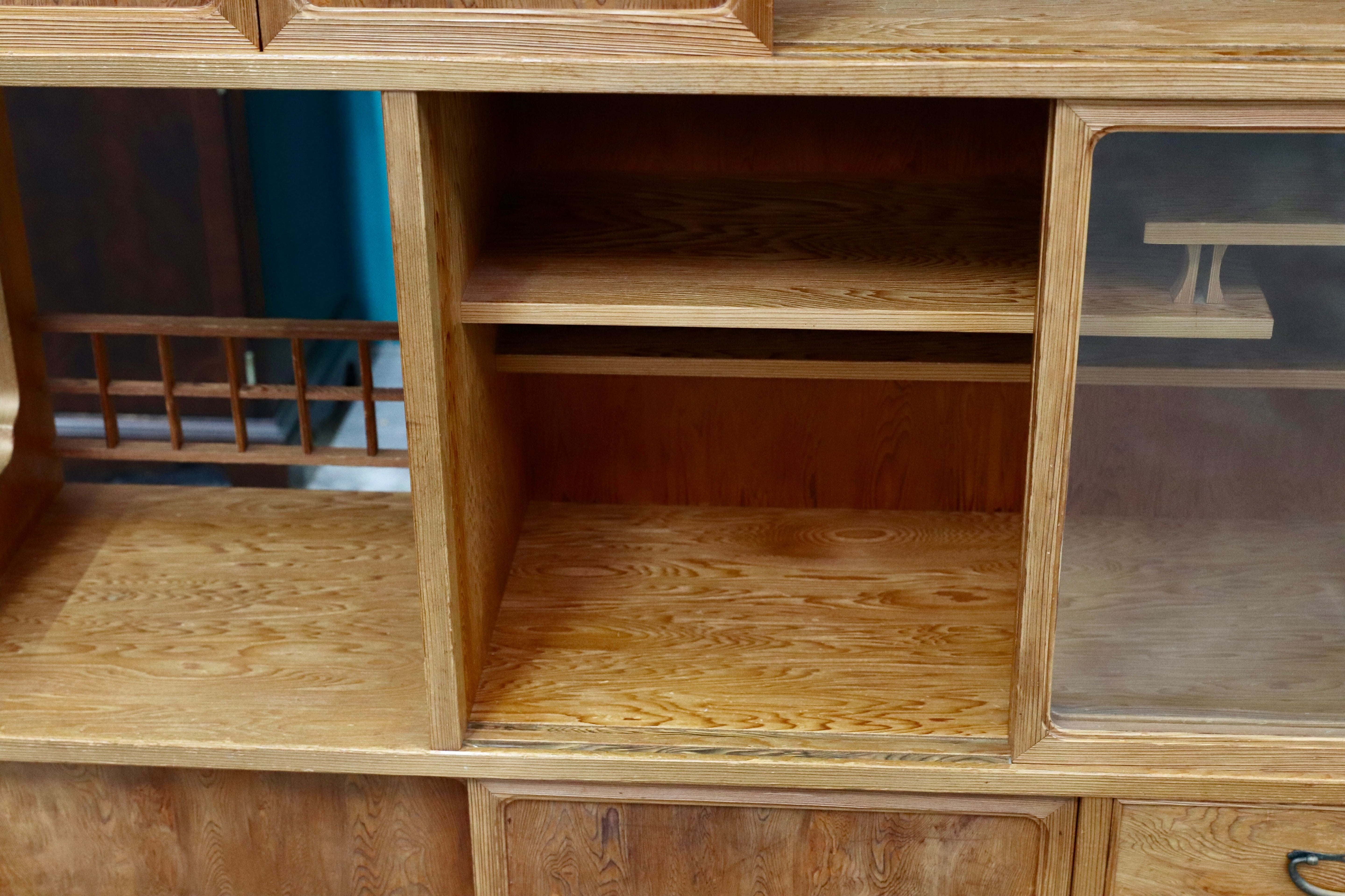 GMIK551○世界遺産屋久杉 茶棚 飾り棚 サイドボード リビングボード 和家具