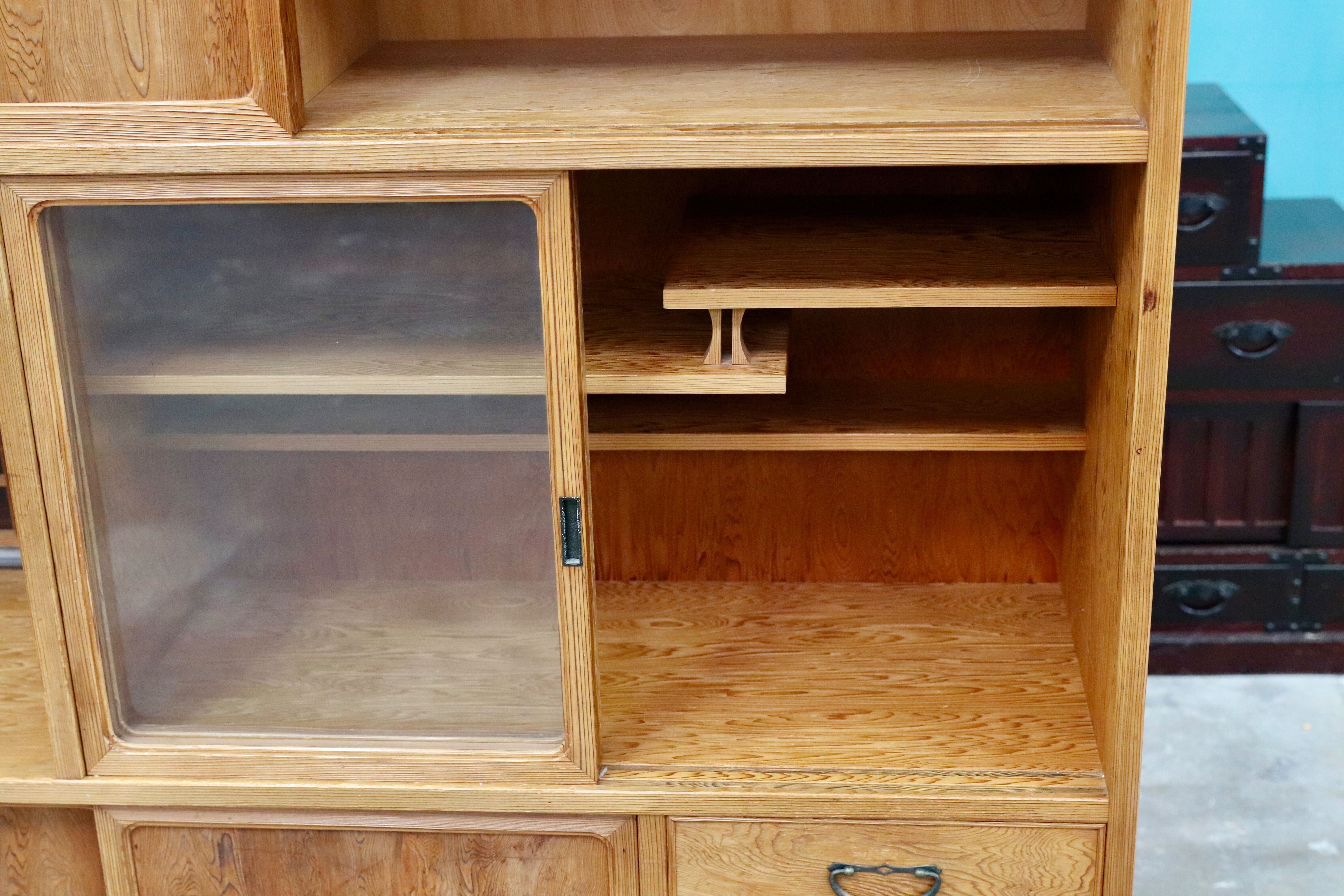 GMIK551○世界遺産屋久杉 茶棚 飾り棚 サイドボード リビングボード 和家具