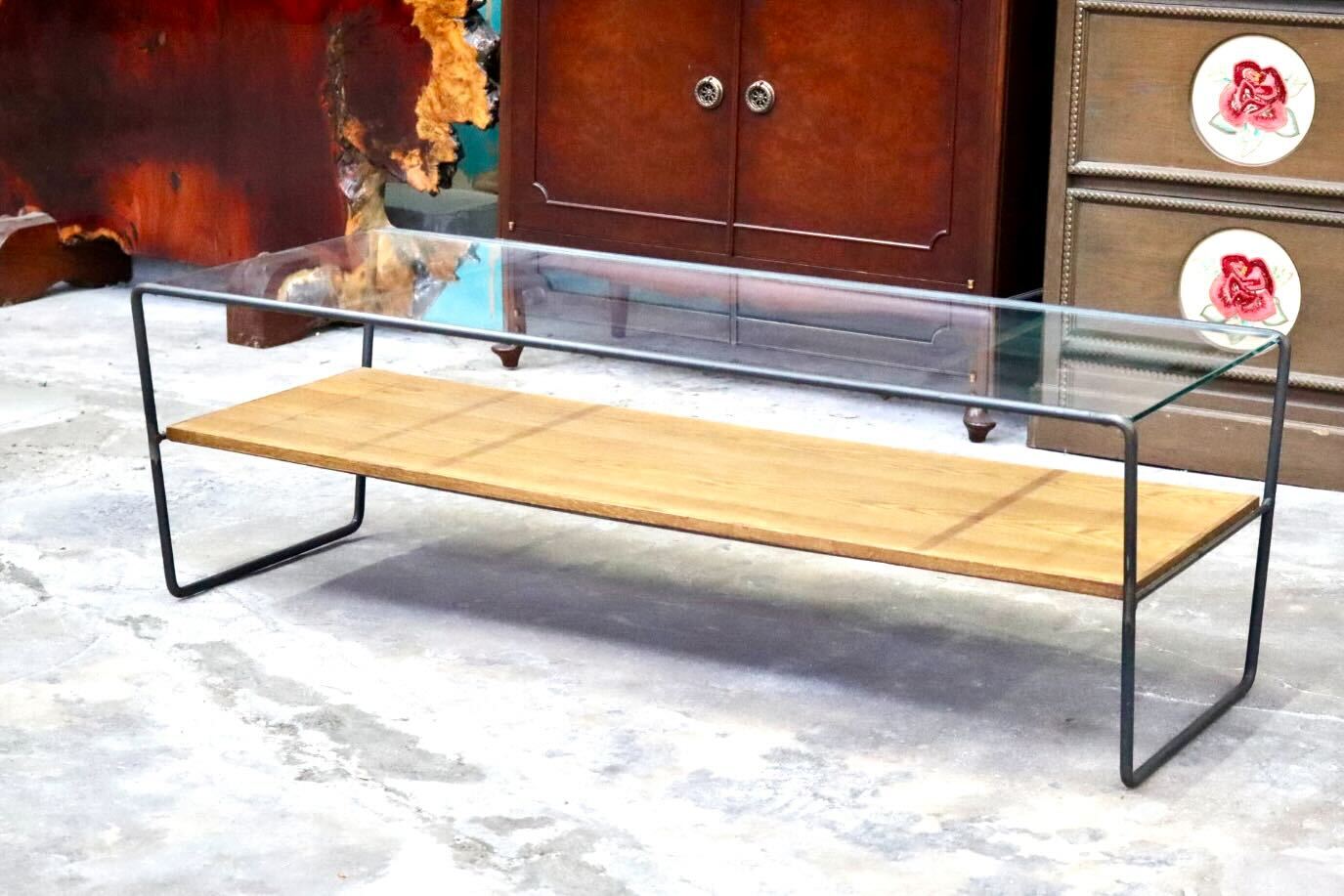 GMIH405○a.depeche / アデペシュ socph ソコフ センターテーブル ローテーブル 机 スチールフレーム ガラス リビング モダン