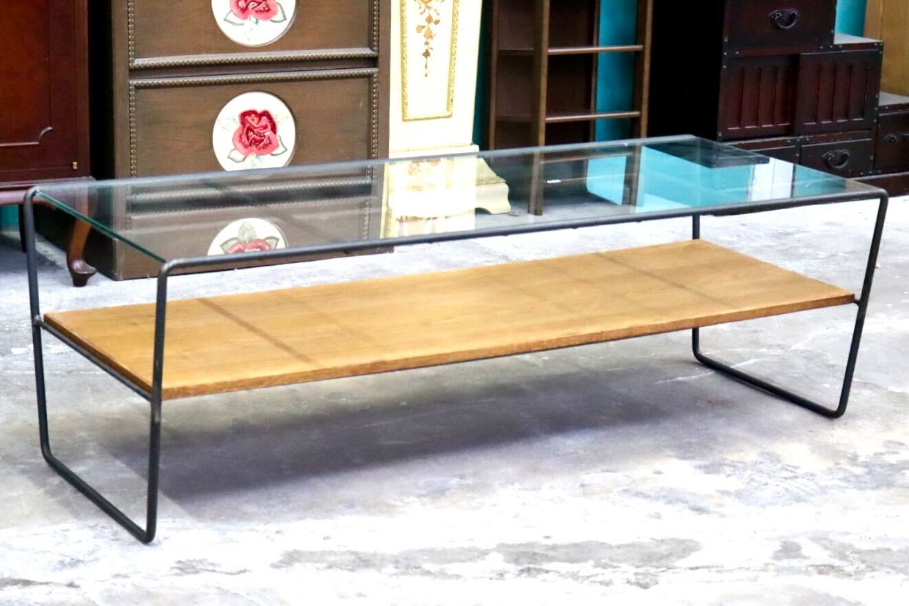 GMIH405○a.depeche / アデペシュ socph ソコフ センターテーブル ローテーブル 机 スチールフレーム ガラス リビング モダン