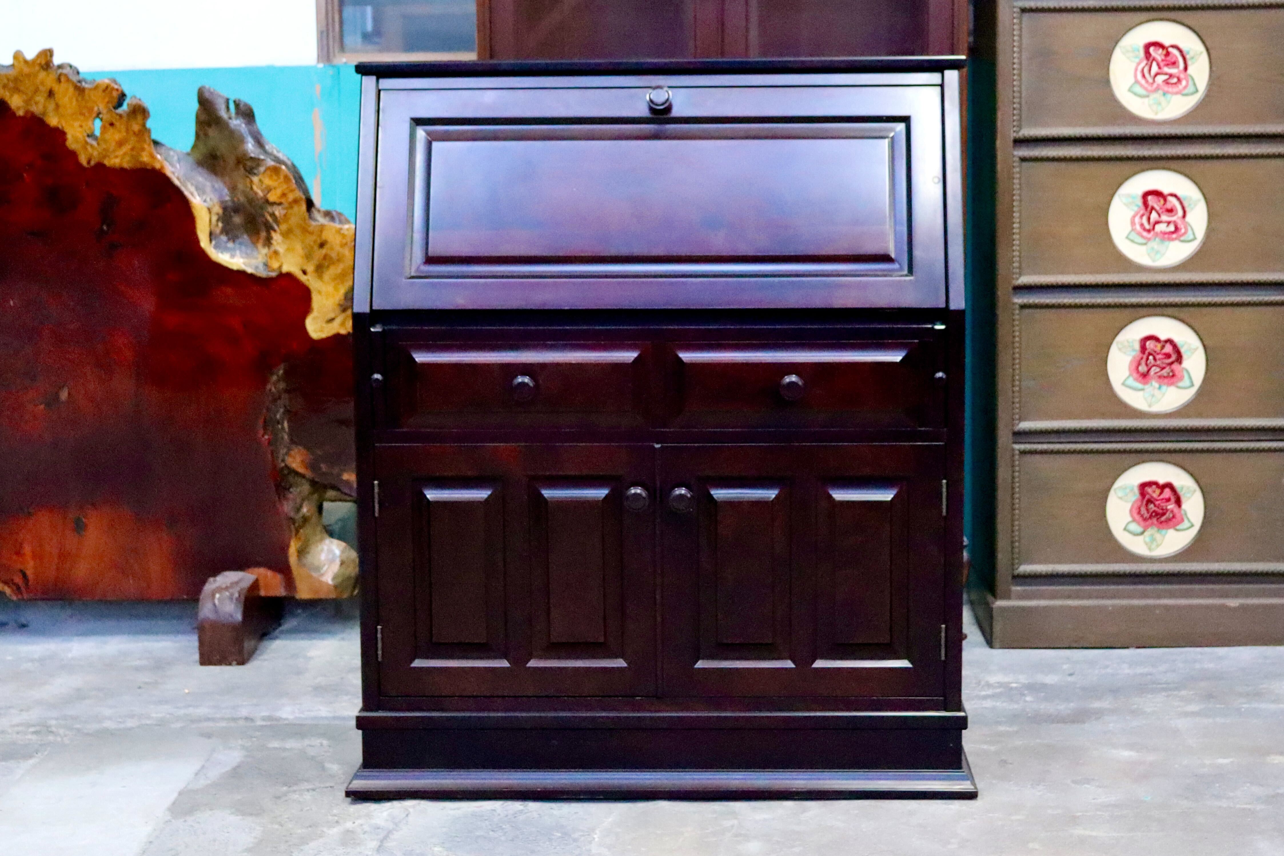 GMIS363○ライティングビューロー デスク 化粧台 書斎机 学習机 クラシック モダン レトロ 古民家 和家具 家具のいまだ