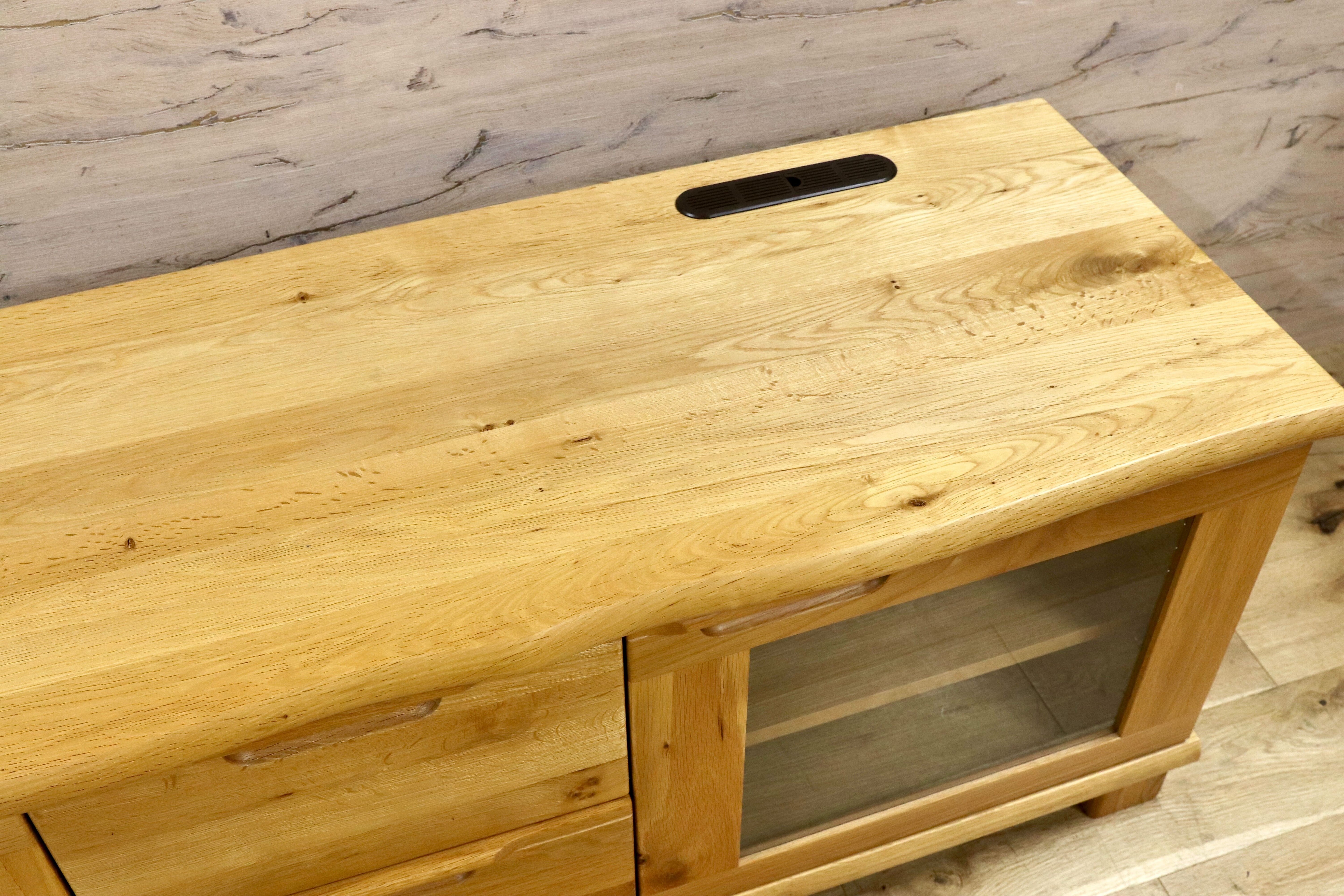 GMGS12○起立木工 / KIRITSU FURNITURE D-OAK TVボード AVボード ローボード リビング収納 オーク無垢材 北欧スタイル 美品