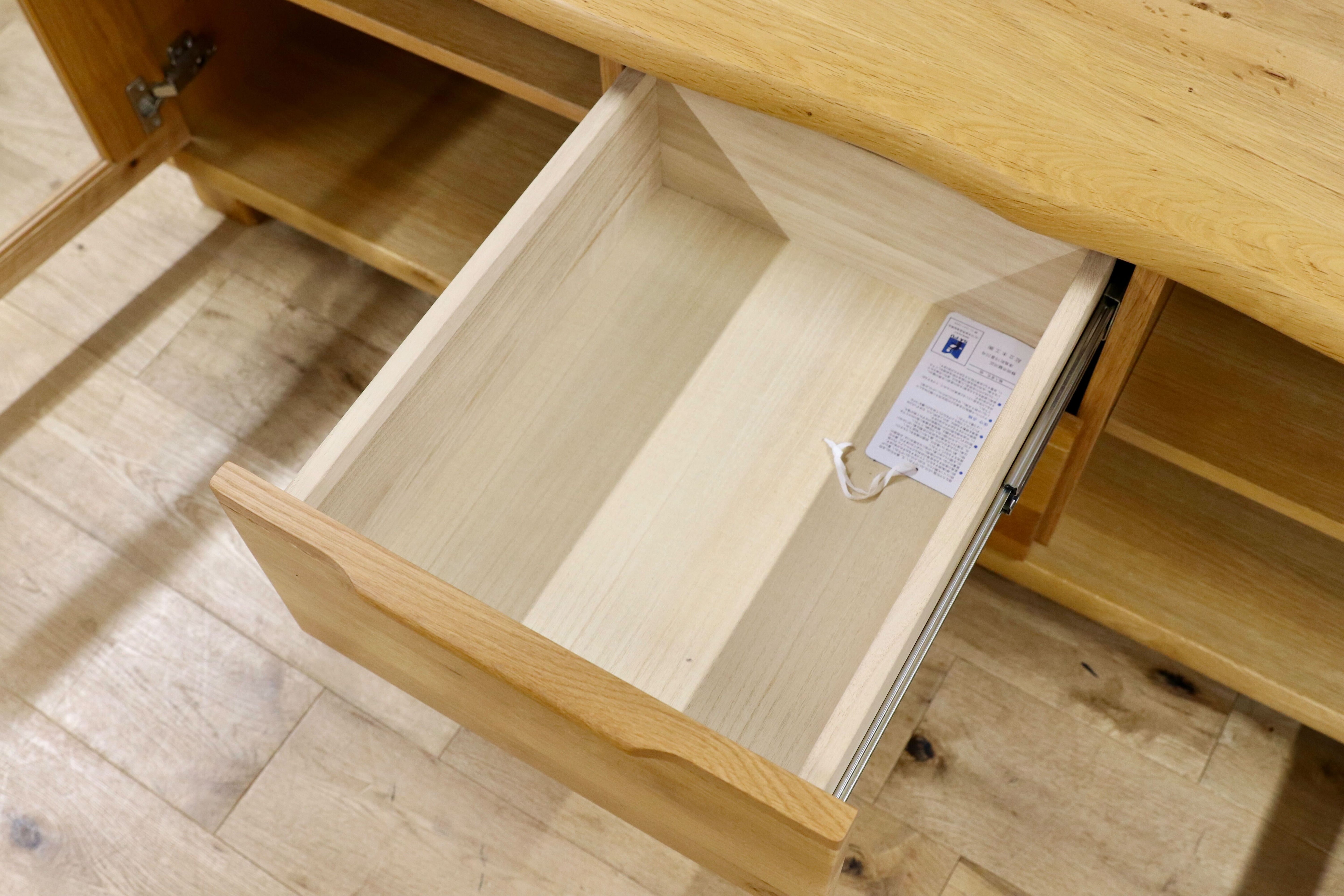 GMGS12○起立木工 / KIRITSU FURNITURE D-OAK TVボード AVボード ローボード リビング収納 オーク無垢材 北欧スタイル 美品