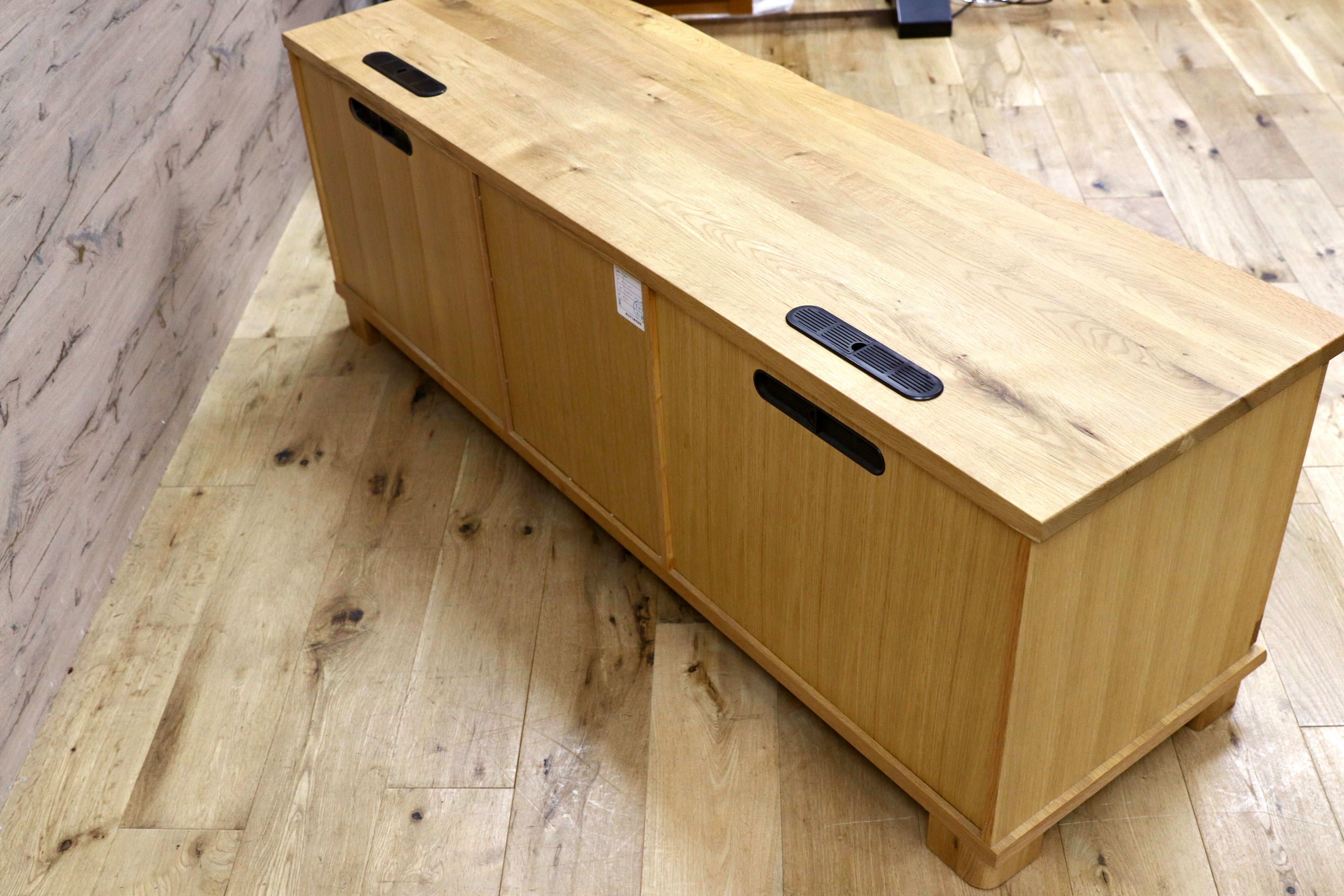 GMGS12○起立木工 / KIRITSU FURNITURE D-OAK TVボード AVボード ローボード リビング収納 オーク無垢材 北欧スタイル 美品