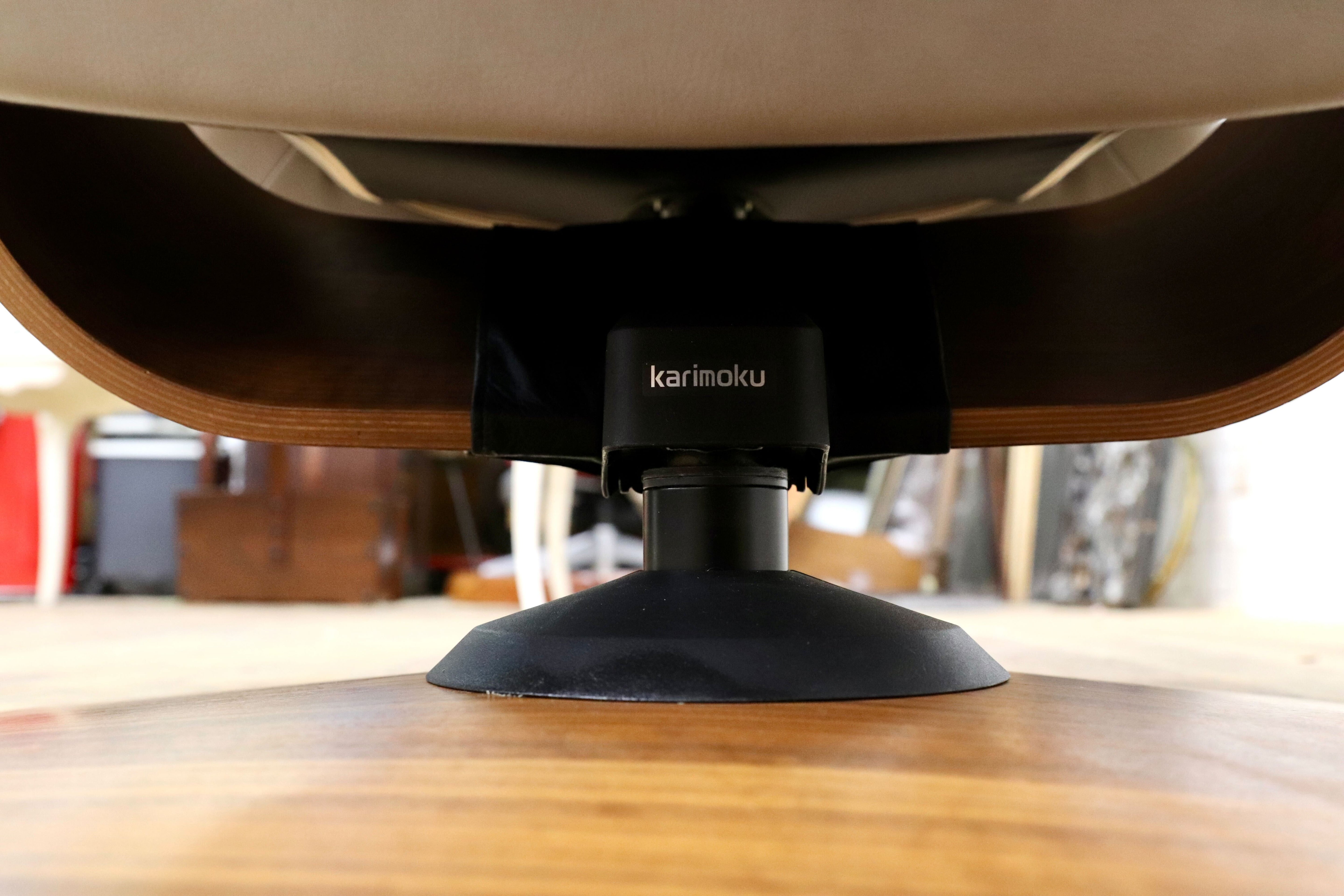 GMIK545○karimoku / カリモク THE FRIST ザファースト リクライニングチェア パーソナルチェア 本革 グレー RU7350 定価33.66万