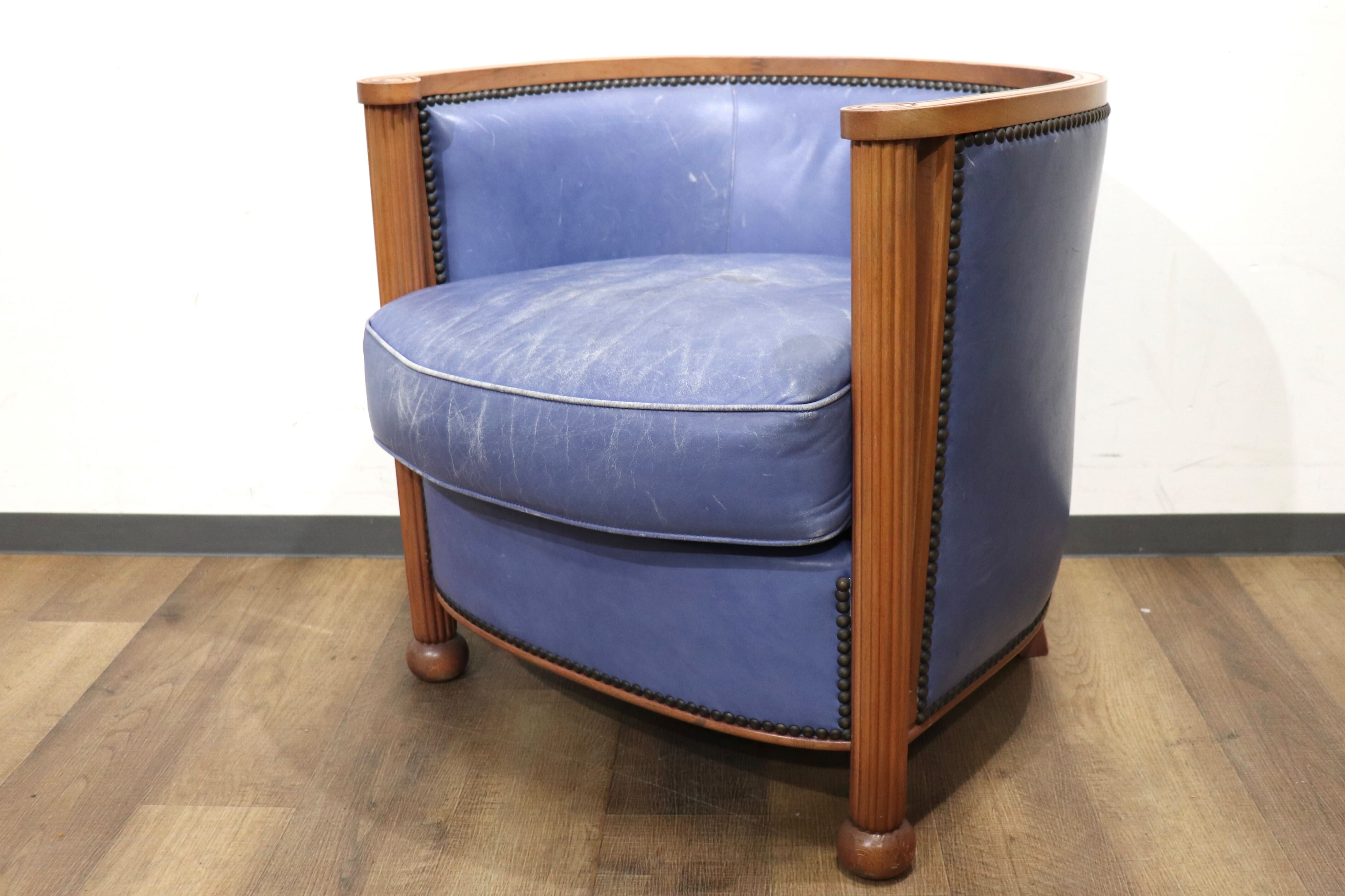 GMHN276B○西洋 フランス アンティーク 1人掛けソファ シングルソファ アームチェア 本革 鋲打ち ヨーロピアン クラシック ヴィンテージ