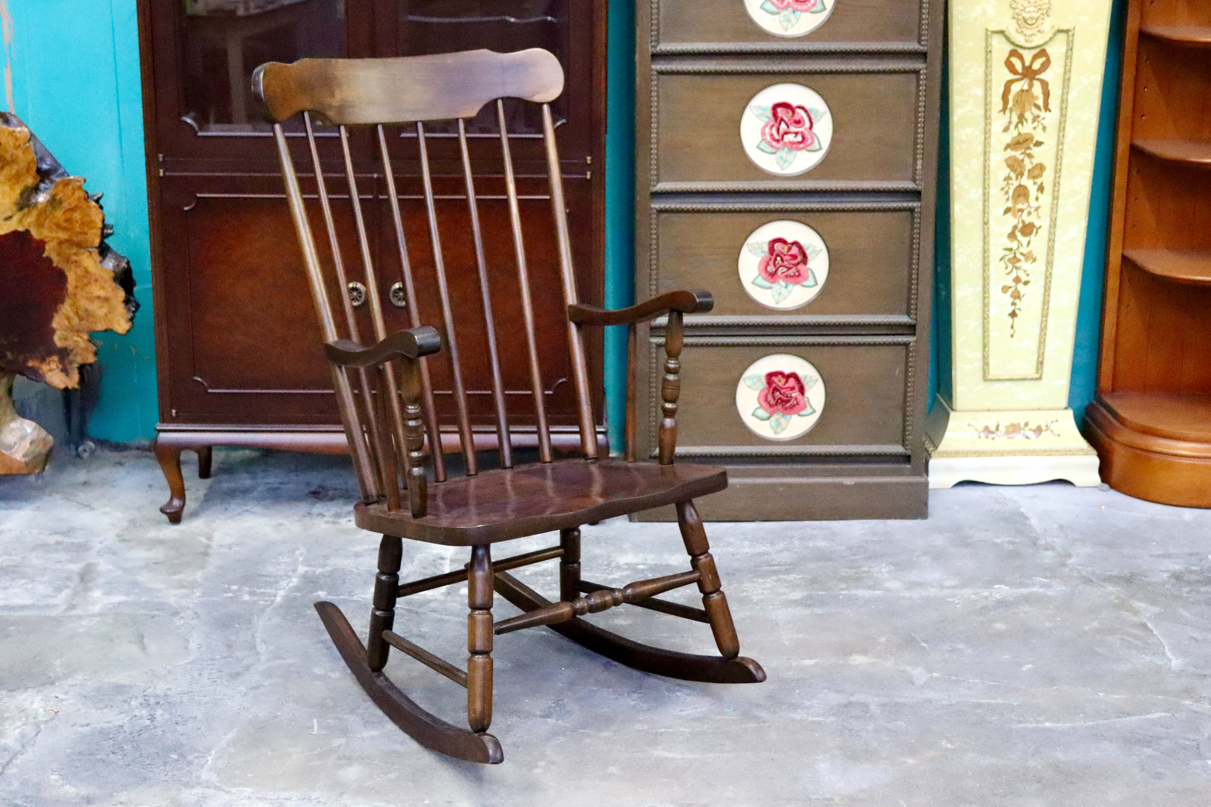 GMIS384○飛騨家具 ロッキングチェア アームチェア 揺り椅子 レトロ カントリー 古民家 ビンテージ アンティーク