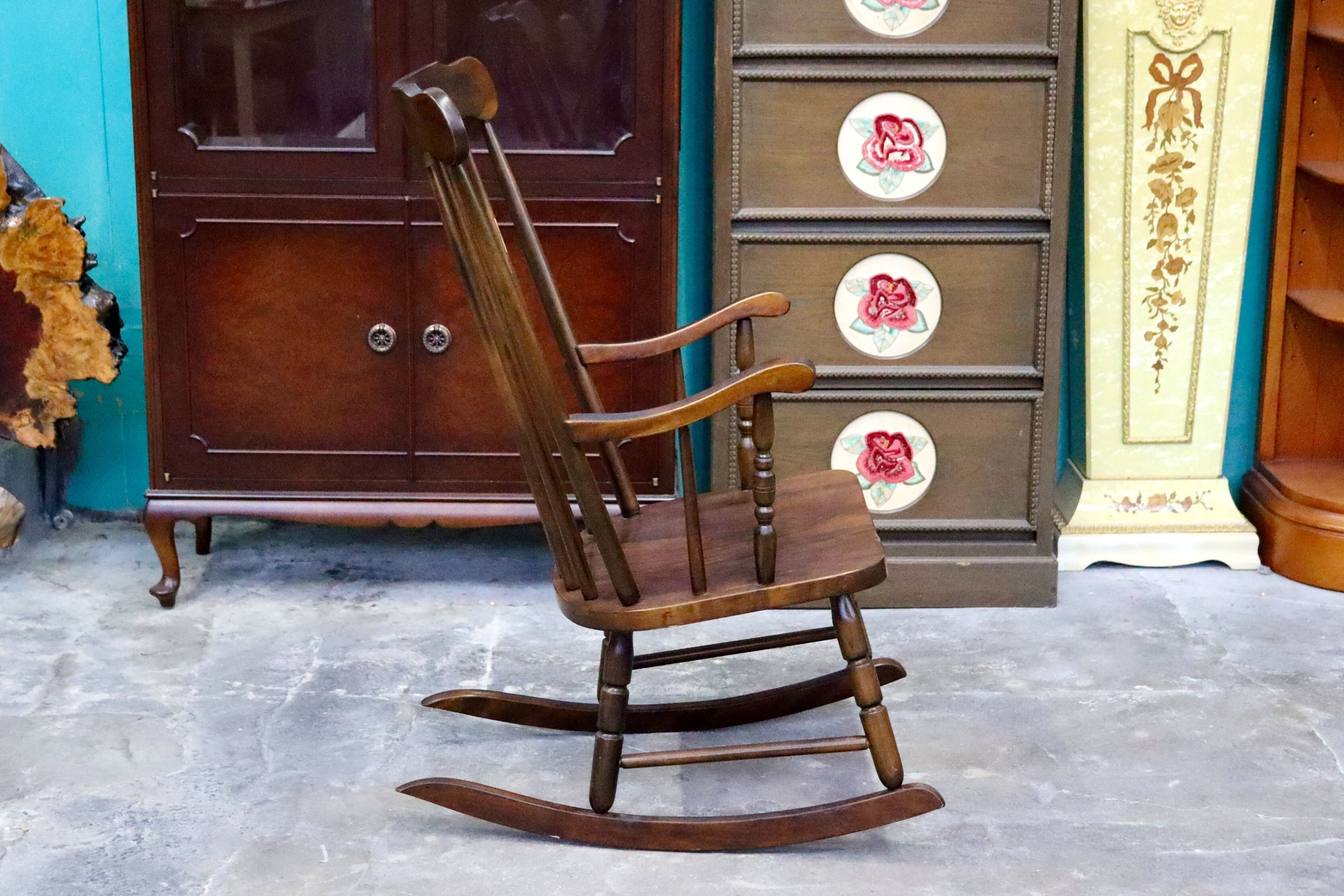 GMIS384○飛騨家具 ロッキングチェア アームチェア 揺り椅子 レトロ カントリー 古民家 ビンテージ アンティーク