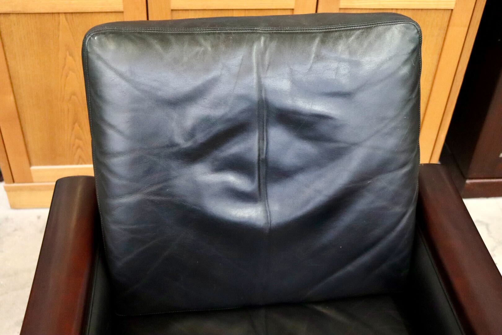 GMIH401○mobilia / モビリア シングルソファ 1人掛けソファ アームチェア ラウンジチェア 椅子 本革 木製 クラシック