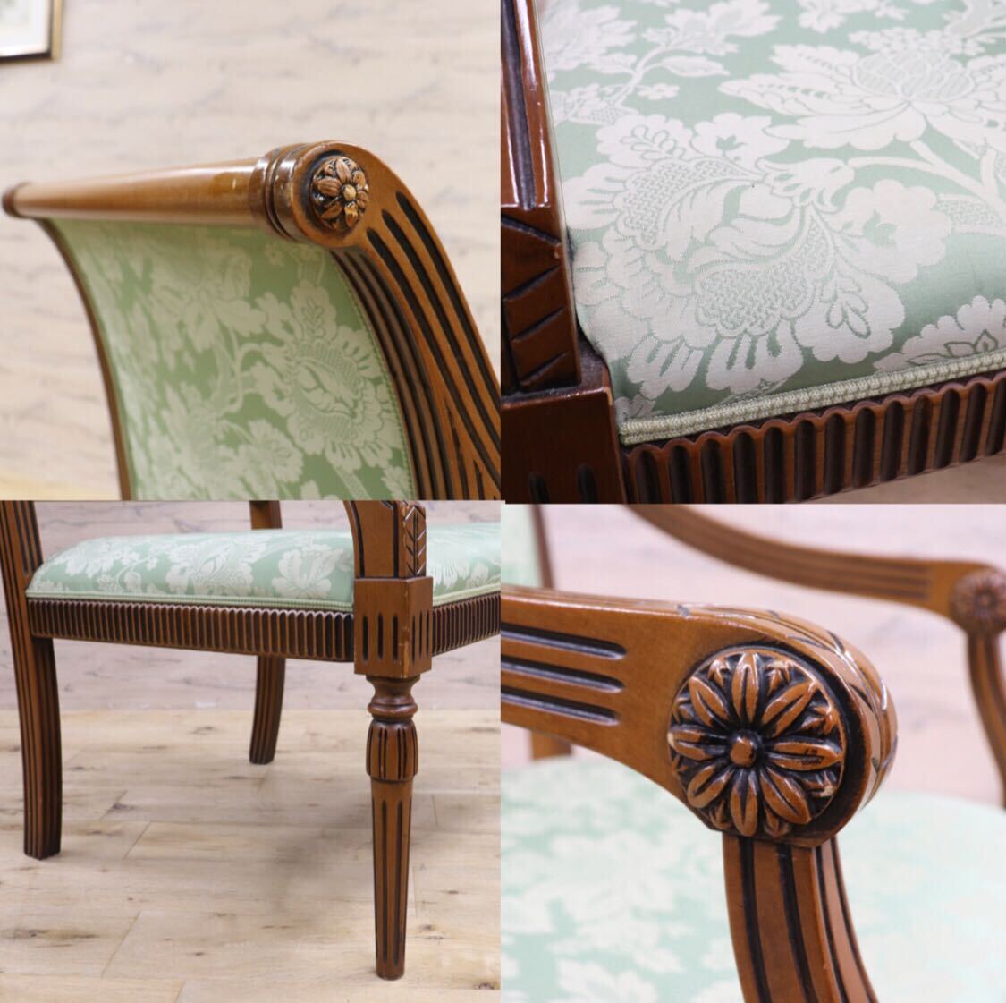 GMIH391C○Bakokko / バコッコ イタリア製 ダイニングチェア シングルソファ アームチェア クラシック エレガント イタリア家具 高級家具