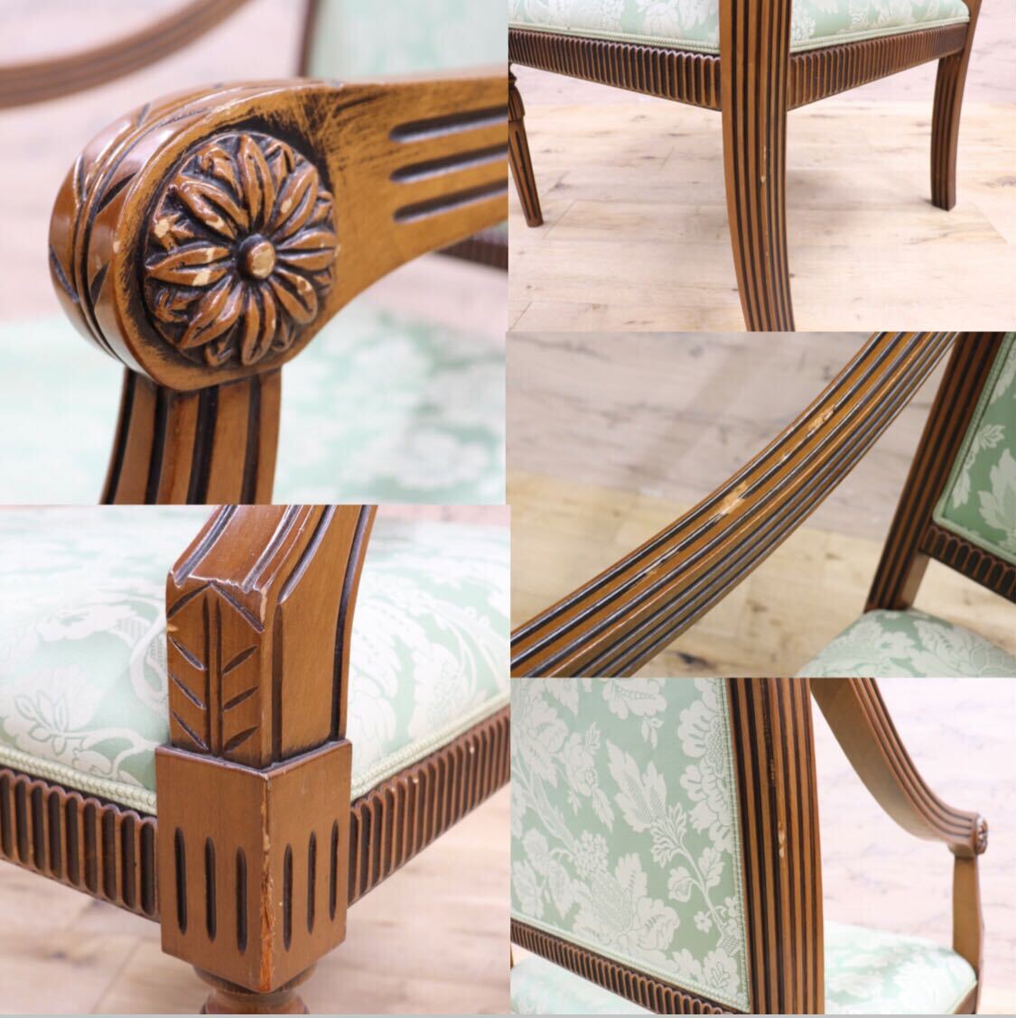 GMIH391C○Bakokko / バコッコ イタリア製 ダイニングチェア シングルソファ アームチェア クラシック エレガント イタリア家具 高級家具