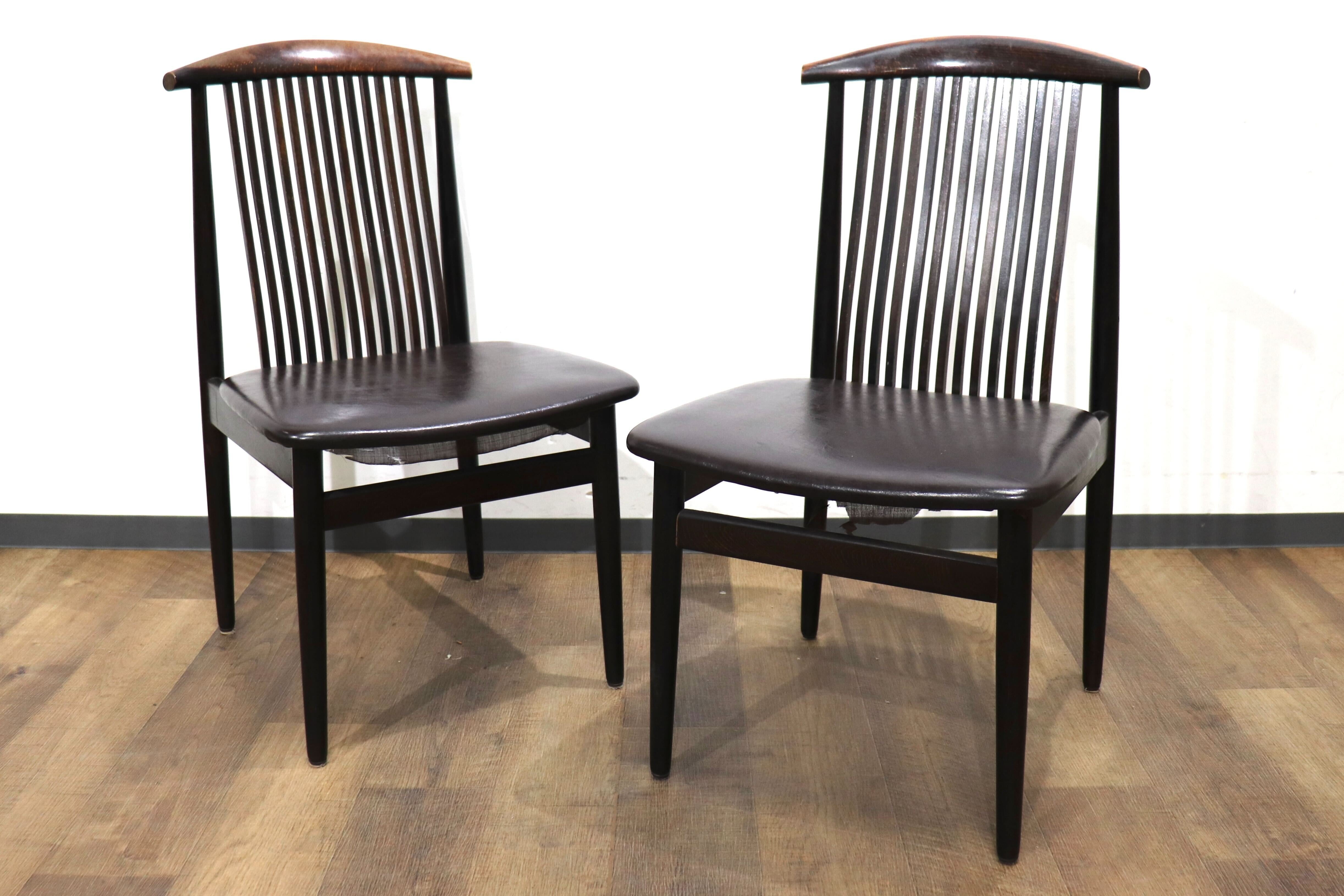 GMHN258A○飛騨産業 / HIDA キツツキ No.725 ダイニングチェア 2脚セット アンティーク 木製 カントリー レトロ ビンテージ 稀少