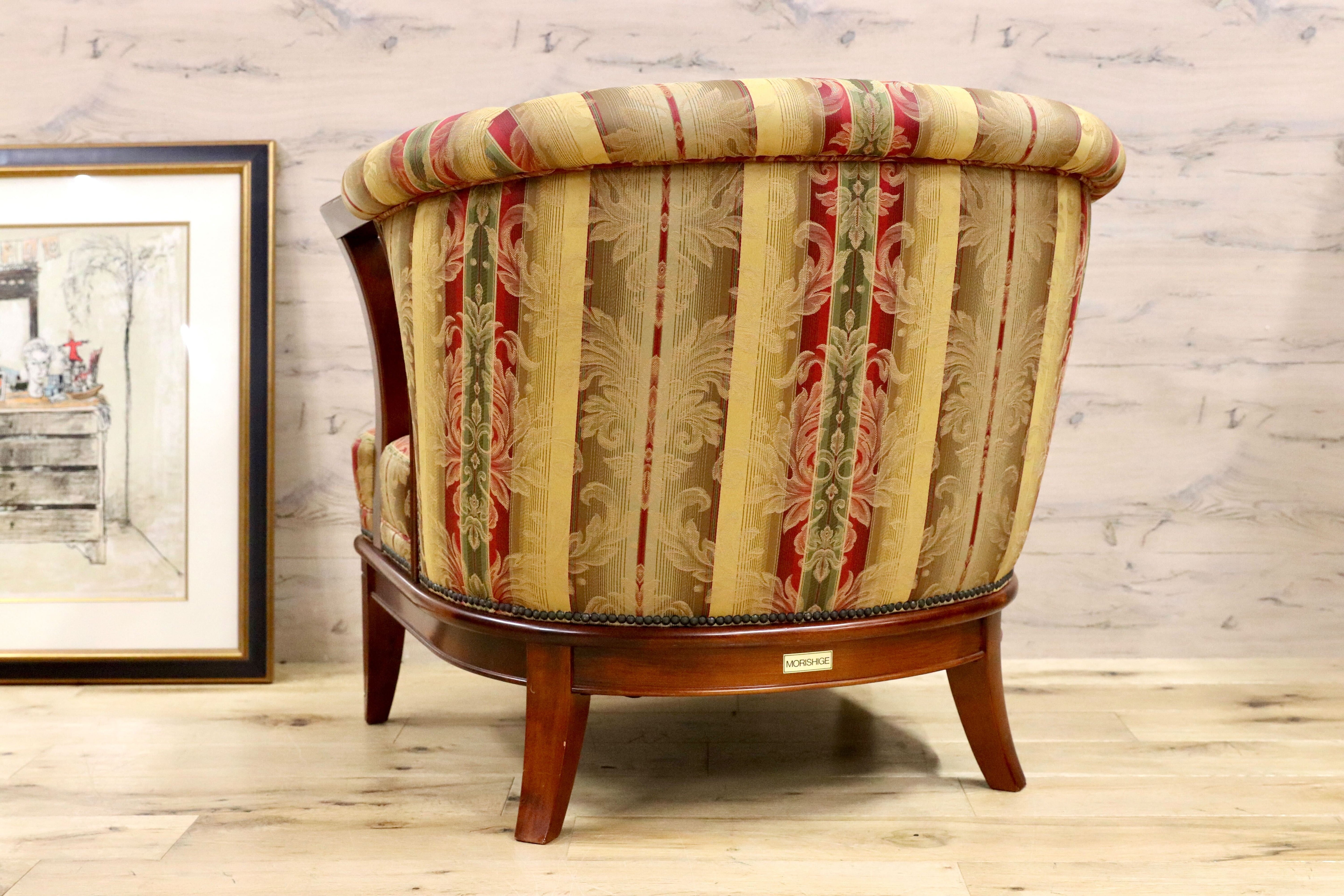 GMHS24C○モリシゲ / MORISHIGE 1人掛けソファ シングルソファ IDC大塚家具 ファブリック クラシック 検)ドレクセル マルニ