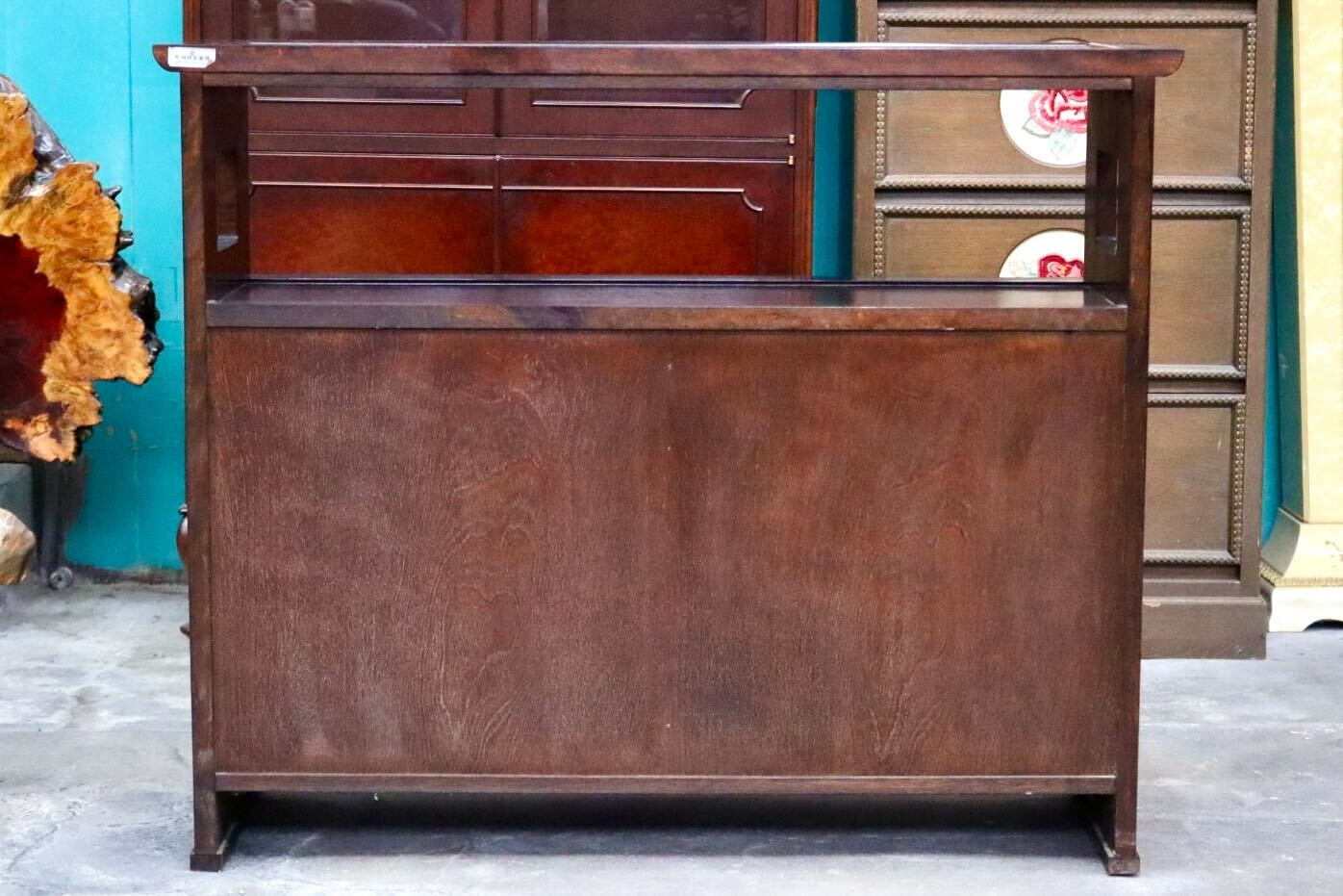 GMIH411○九州民芸家具 茶箪笥 茶棚 サイドボード キャビネット 飾り棚 サイドボード ミズメザクラ 無垢材 レトロ ヴィンテージ