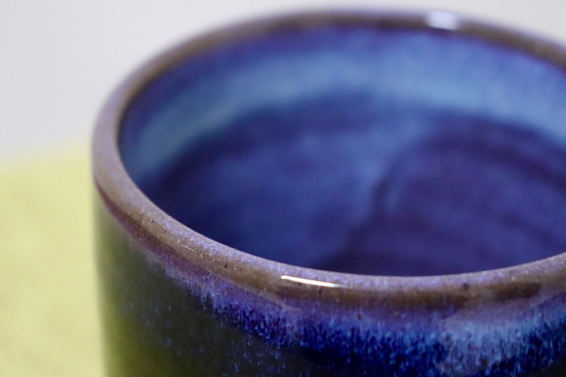 GMIO344A○陶勝窯 丹波焼 黒乳白大湯呑 市野勝 市野勝磯 陶器 工芸品 丹波篠山 未使用