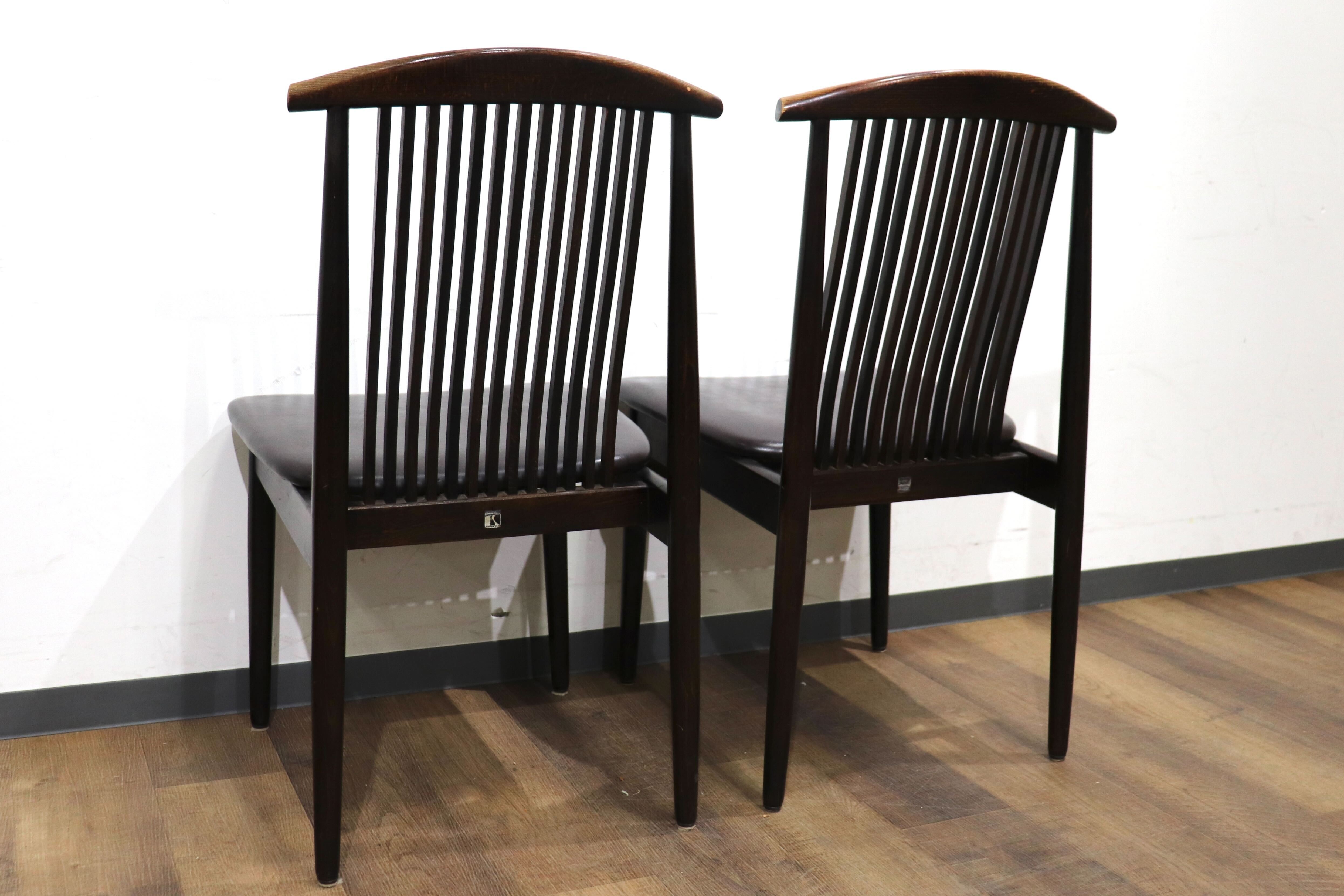 GMHN258A○飛騨産業 / HIDA キツツキ No.725 ダイニングチェア 2脚セット アンティーク 木製 カントリー レトロ ビンテージ 稀少