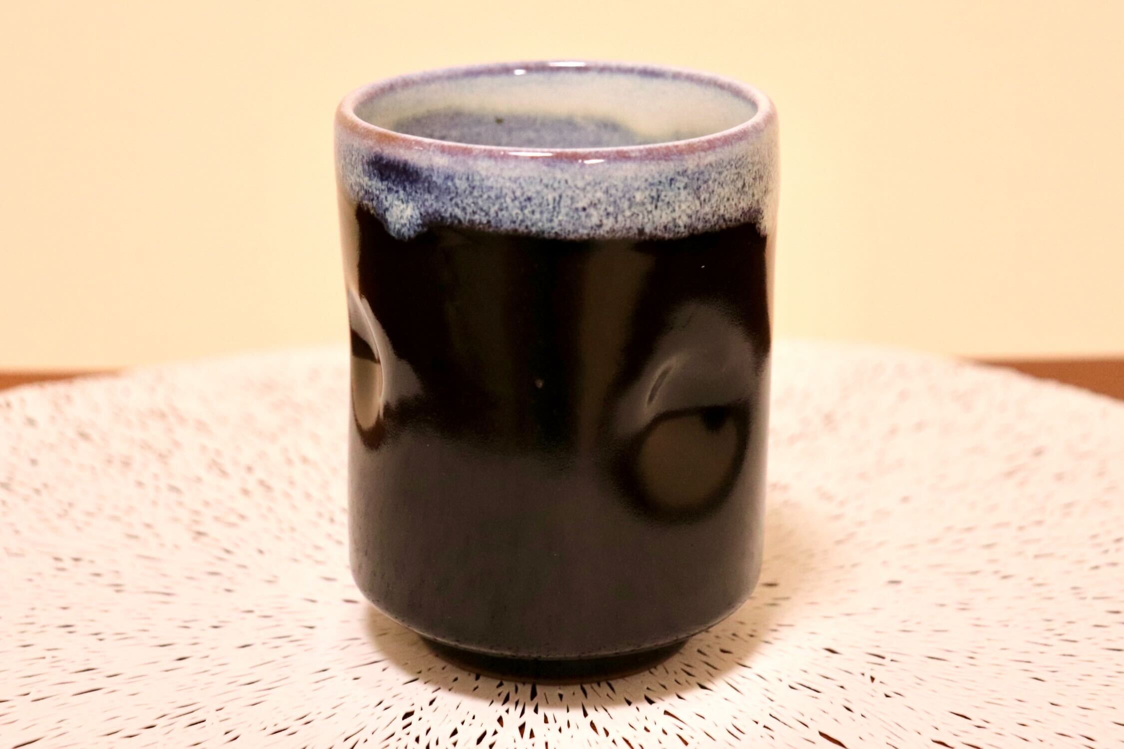 GMIO344B○陶勝窯 丹波焼 黒乳白大湯呑 市野勝 市野勝磯 陶器 工芸品 丹波篠山 未使用