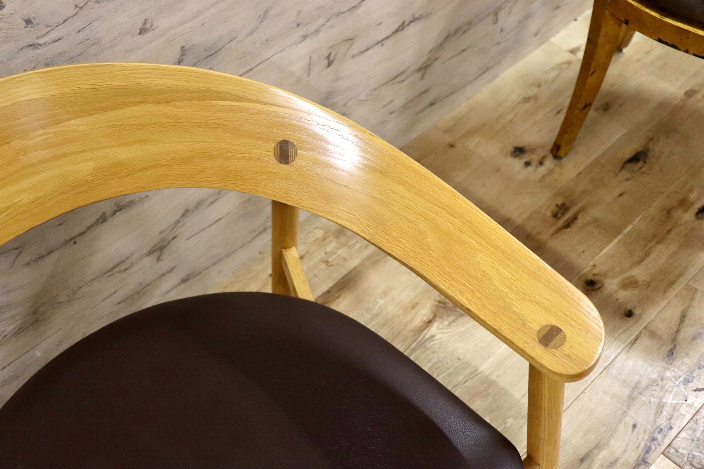 GMGH15C○北欧スタイル ラウンジチェア アームチェア ダイニングチェア イージーチェア 椅子 合皮 オーク材 デザイナーズ 家具