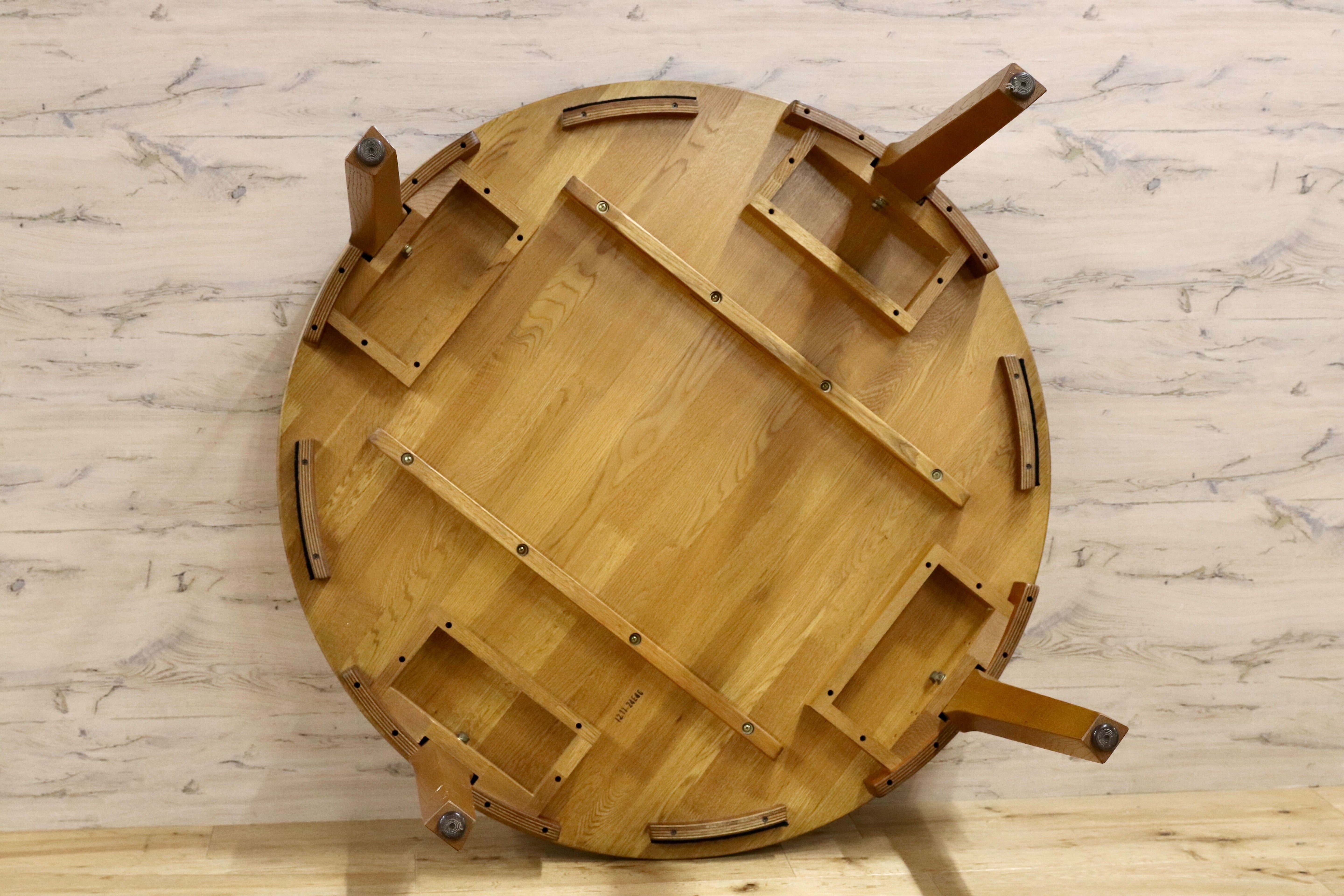 GMIH243○イバタインテリア / ibata interior ラウンドテーブル ダイニングテーブル 食卓テーブル オーク材 飛騨家具 レトロ 和モダン