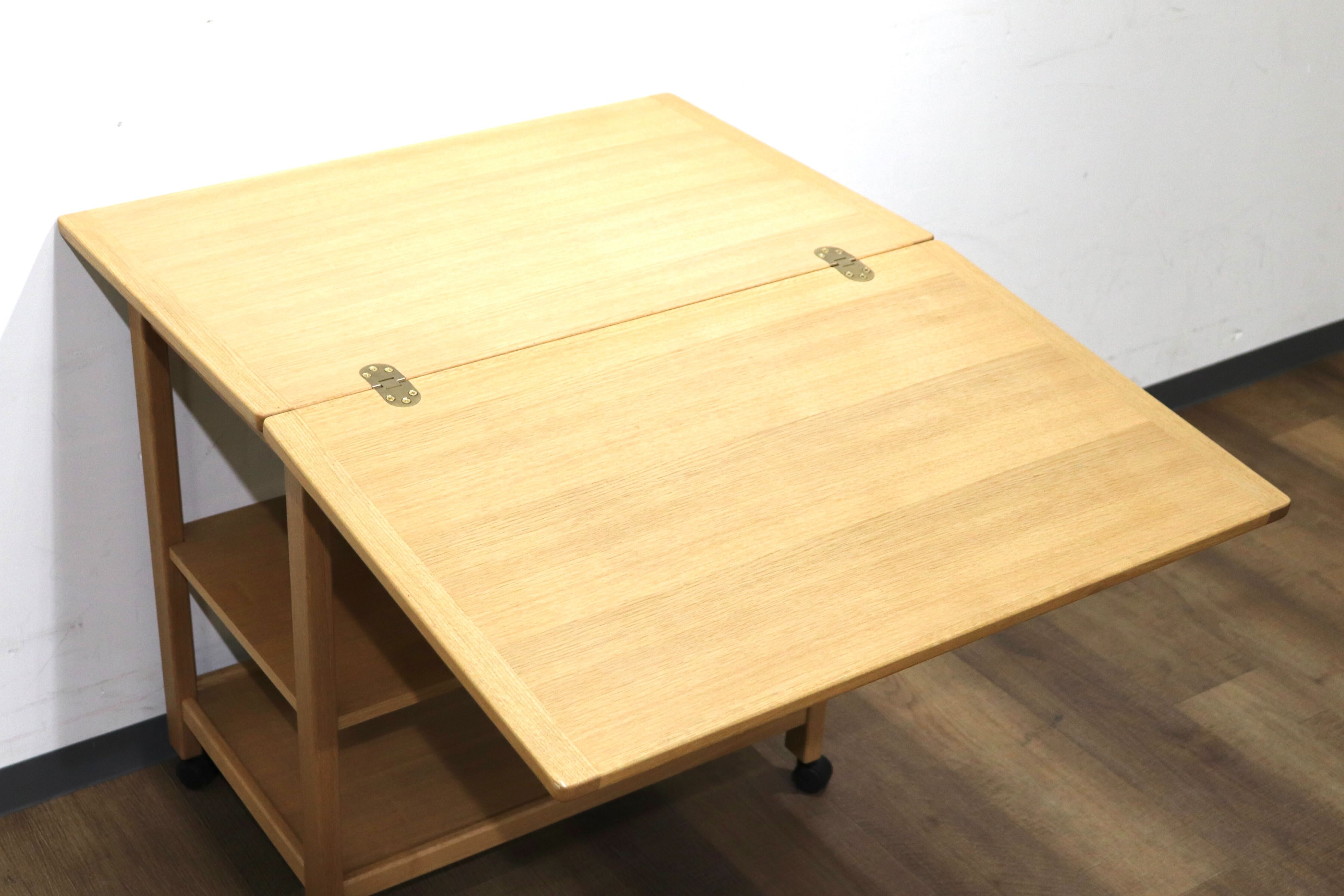 GMHN246B○MOBEL TOKO / メーベルトーコー LIME ライム キッチンワゴン スタンドワゴン 配膳ワゴン バタフライテーブル 机 楢材 旭川家具