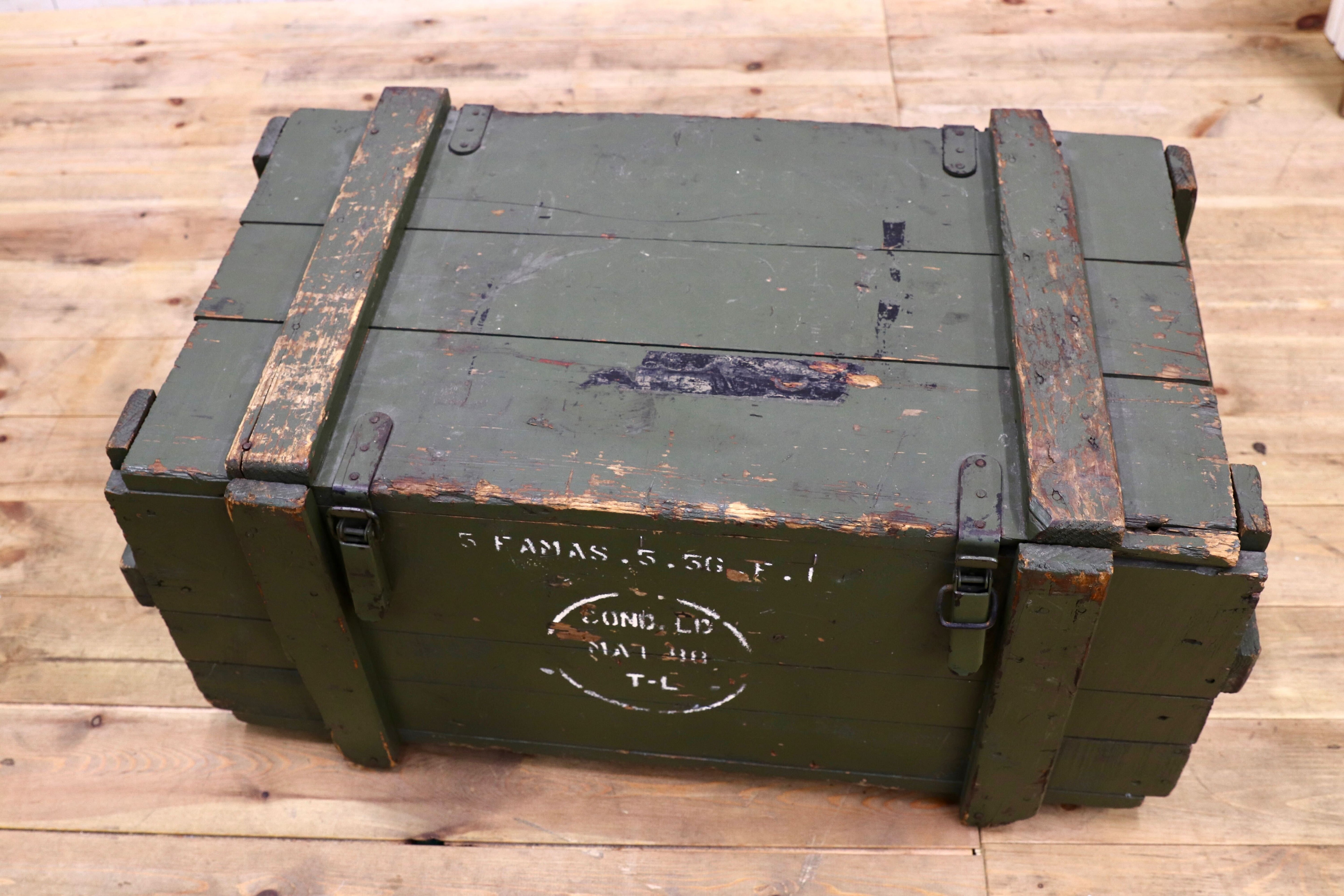 GMIK544○ミリタリー アンモボックス 弾薬庫 アンティーク ボックス 店舗什器 オブジェ