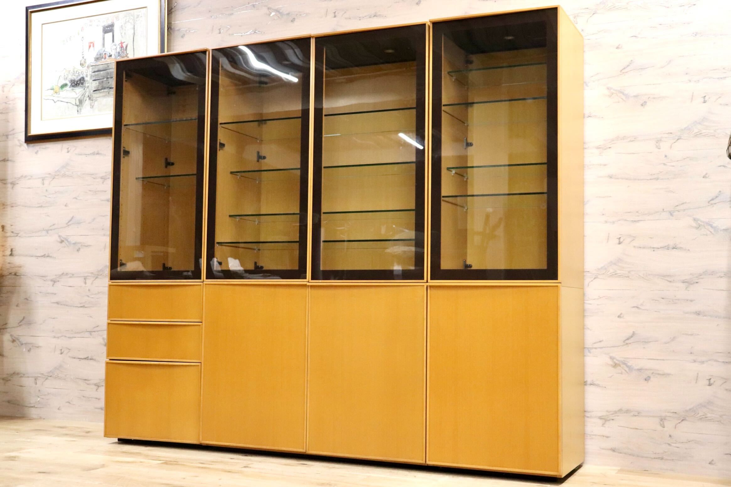 GMHH277○arflex / アルフレックス COMPOSER コンポーザー キャビネット 飾り棚 キュリオケース 収納棚 イタリアモダン 定価約84万