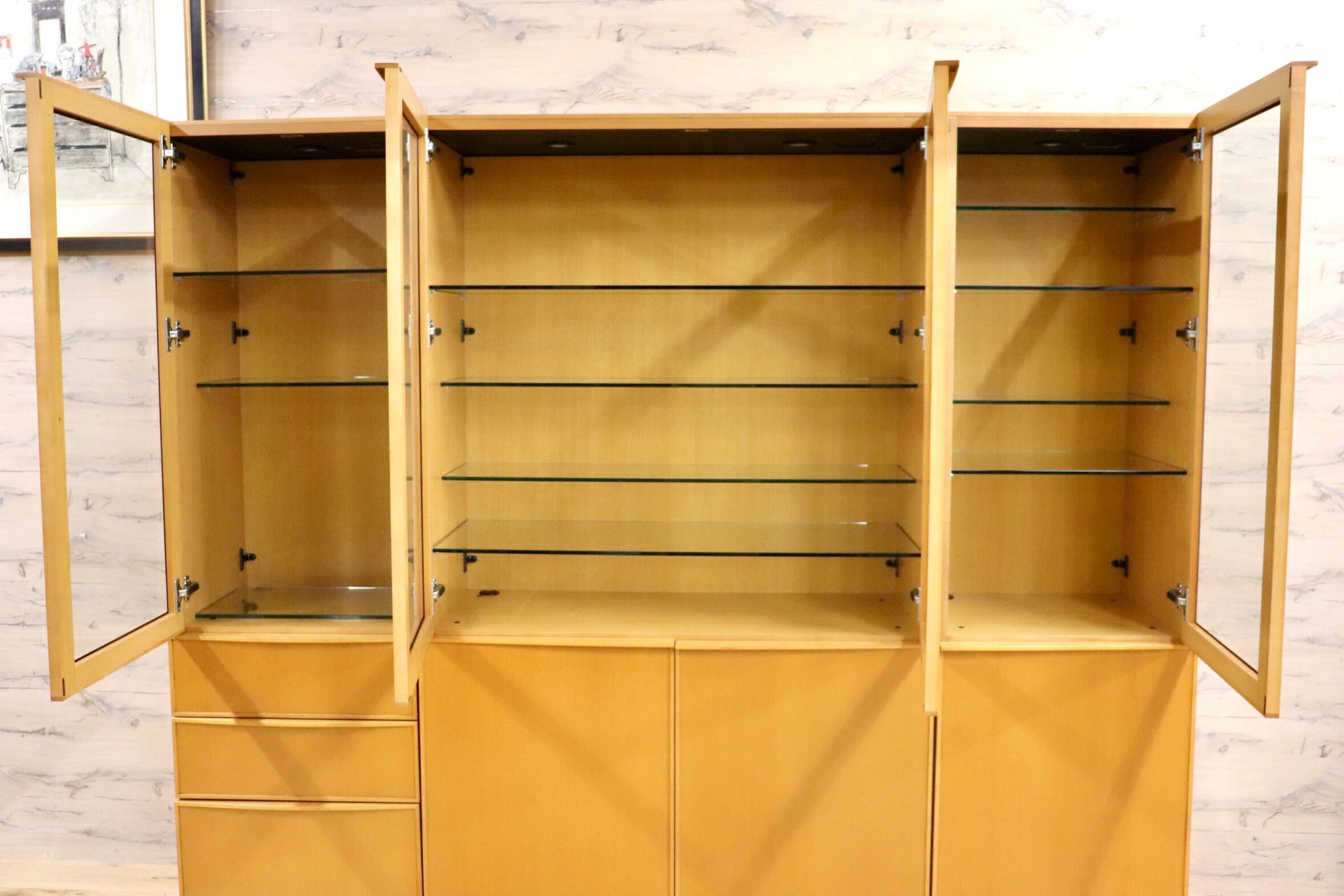 GMHH277○arflex / アルフレックス COMPOSER コンポーザー キャビネット 飾り棚 キュリオケース 収納棚 イタリアモダン 定価約84万