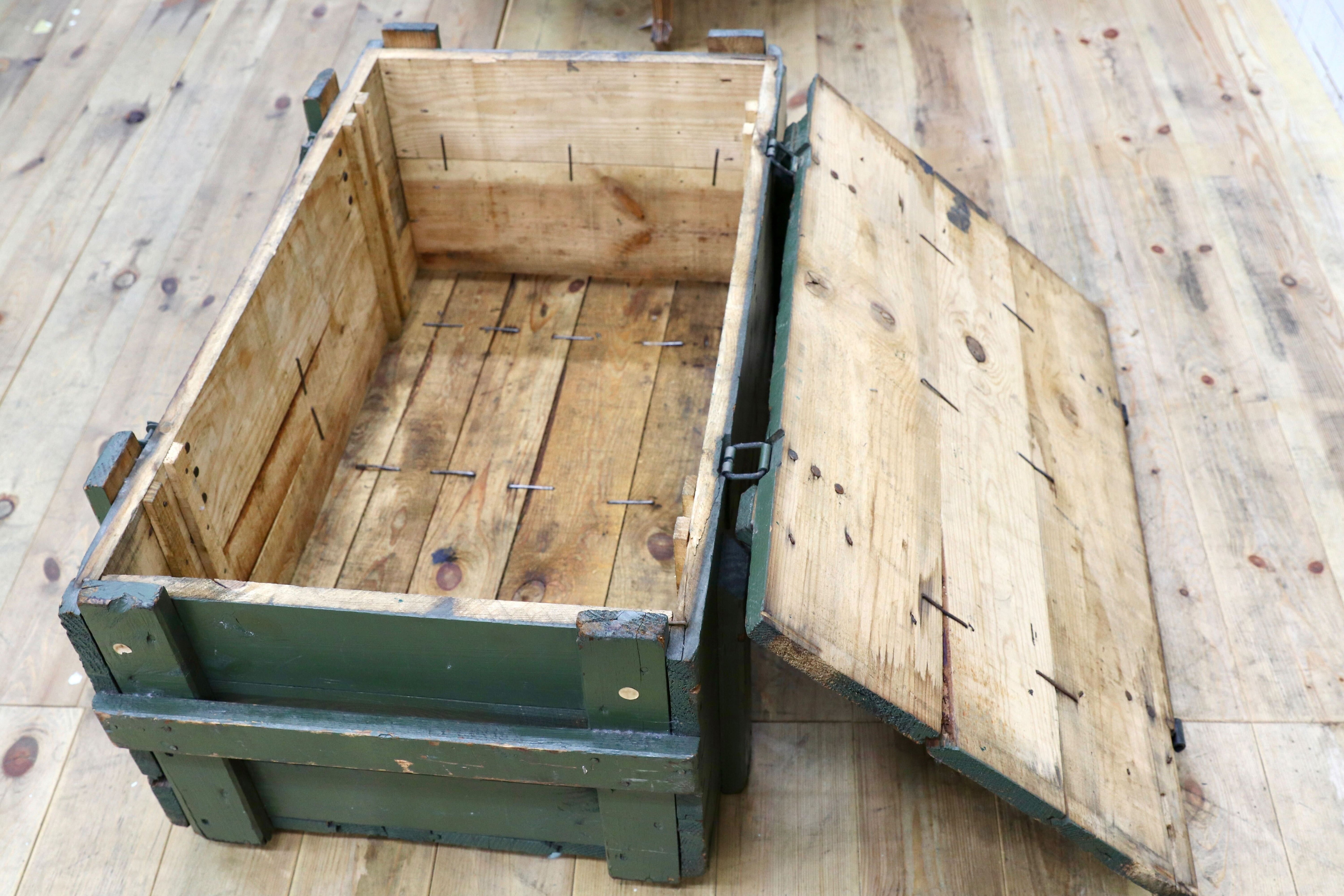 GMIK544○ミリタリー アンモボックス 弾薬庫 アンティーク ボックス 店舗什器 オブジェ