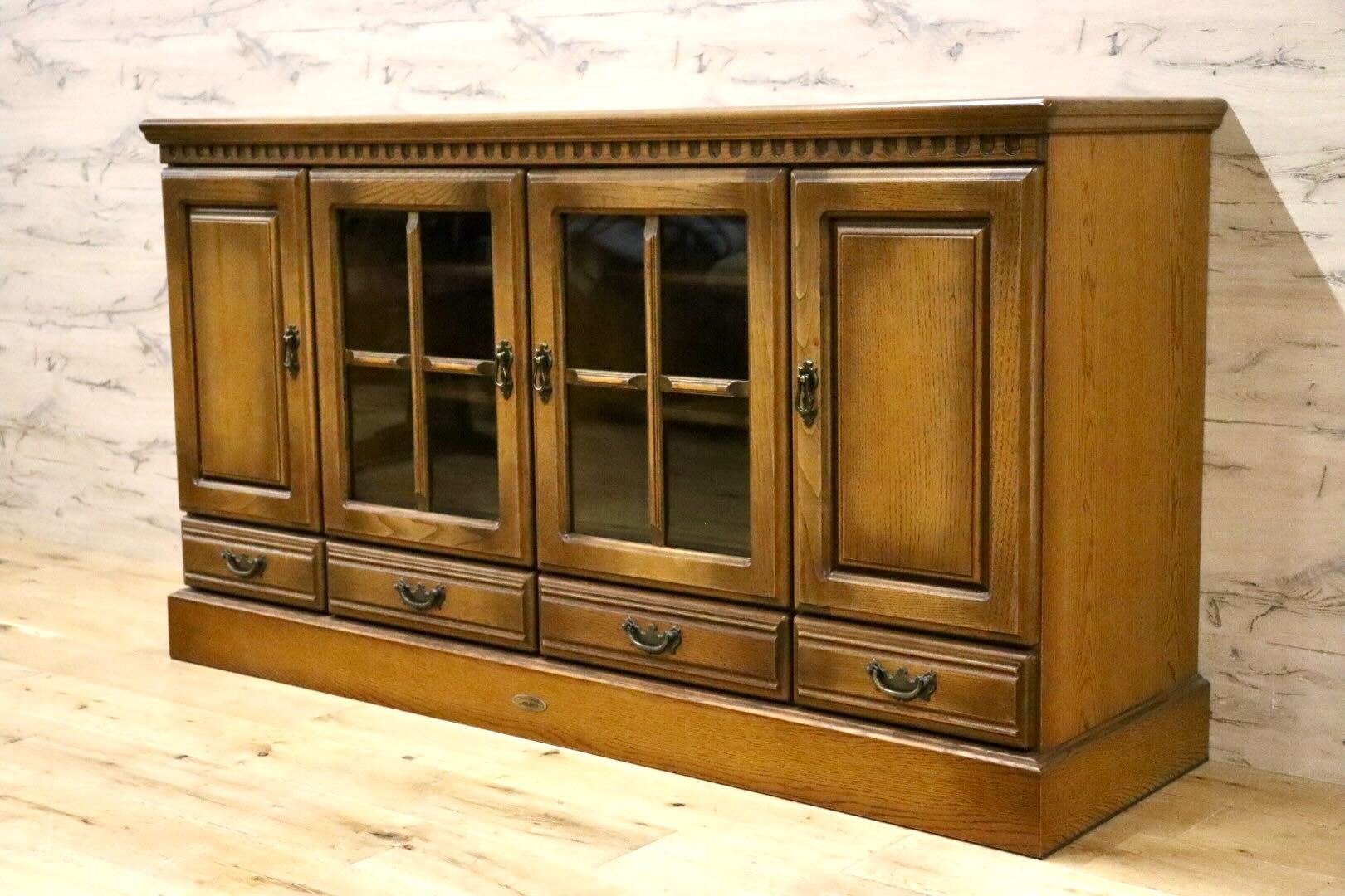 GMIH209○ATLANTA / アトランタ サイドボード リビングボード 飾り棚 キャビネット IDF太田長 カントリー 収納家具 美品