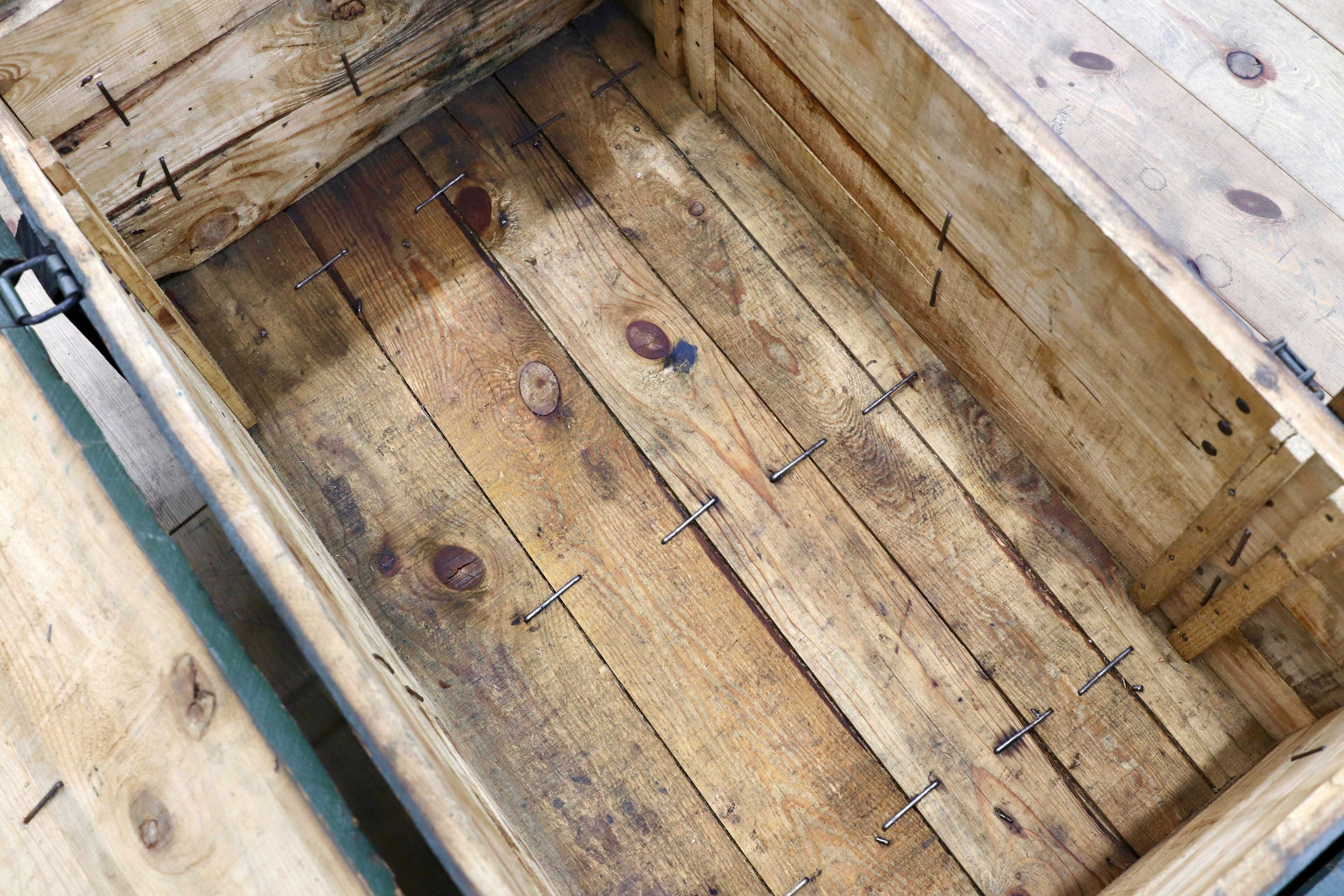 GMIK544○ミリタリー アンモボックス 弾薬庫 アンティーク ボックス 店舗什器 オブジェ