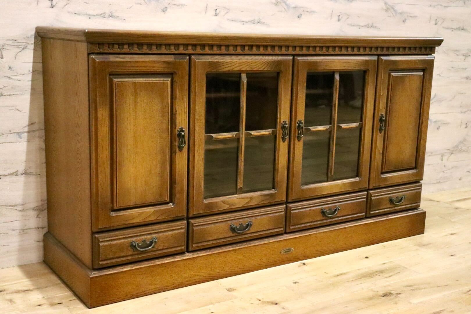 GMIH209○ATLANTA / アトランタ サイドボード リビングボード 飾り棚 キャビネット IDF太田長 カントリー 収納家具 美品