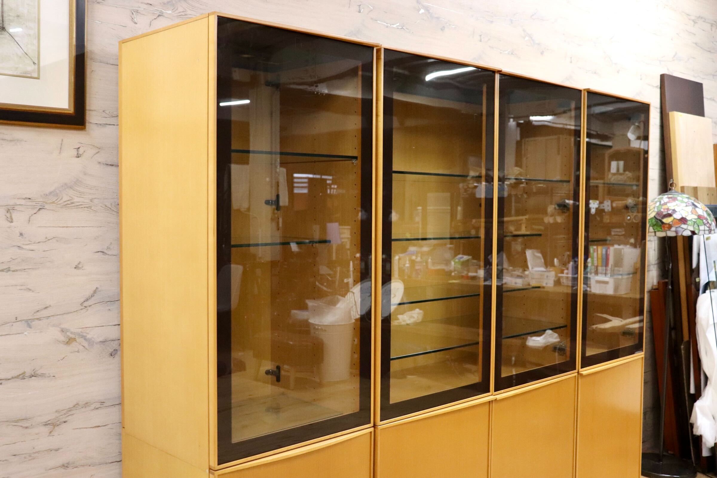 GMHH277○arflex / アルフレックス COMPOSER コンポーザー キャビネット 飾り棚 キュリオケース 収納棚 イタリアモダン 定価約84万