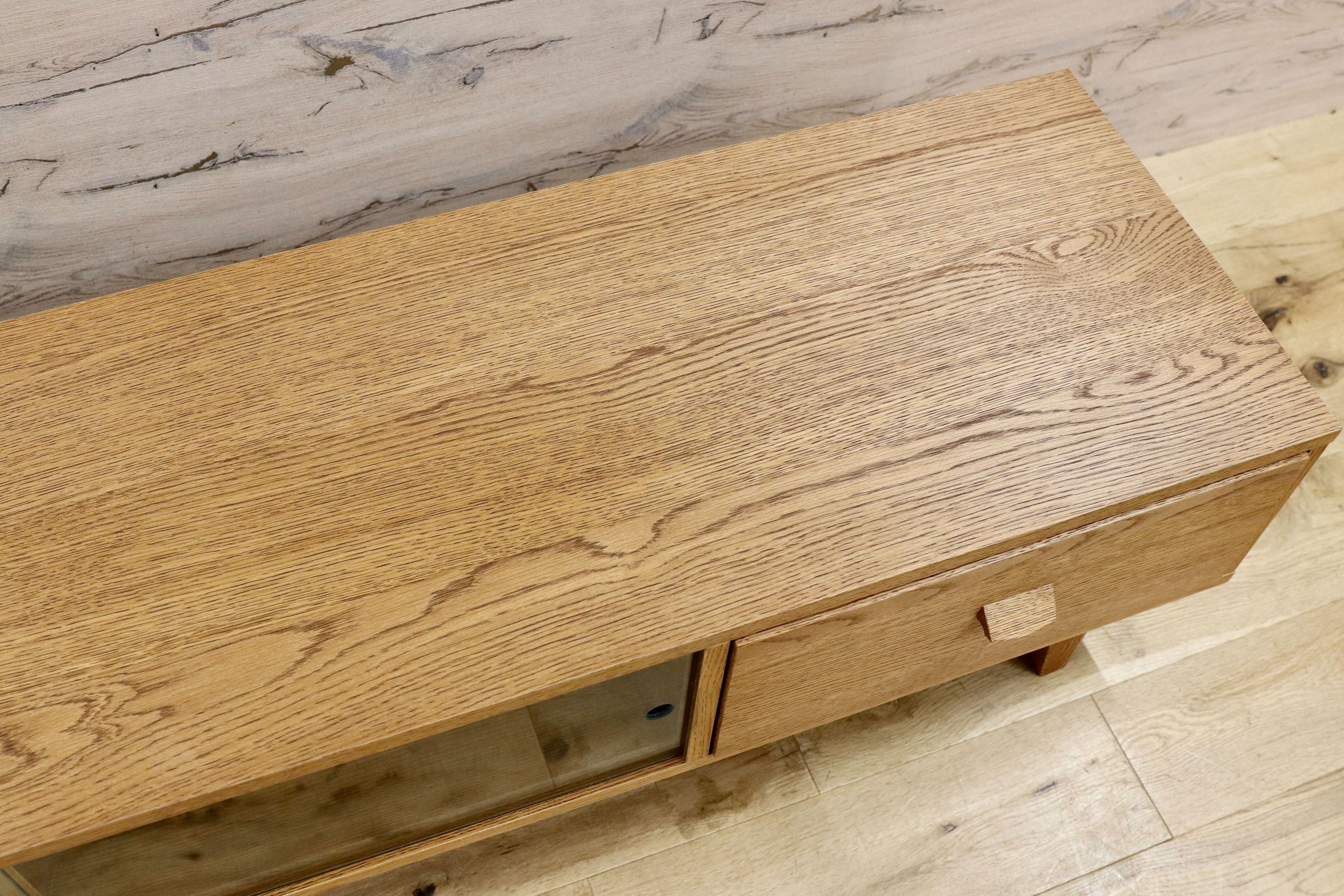 GMGK307○unico / ウニコ kurt クルト テレビボード TVボード AVボード リビング収納 オーク突板 定価約6万 モデルルーム展示品