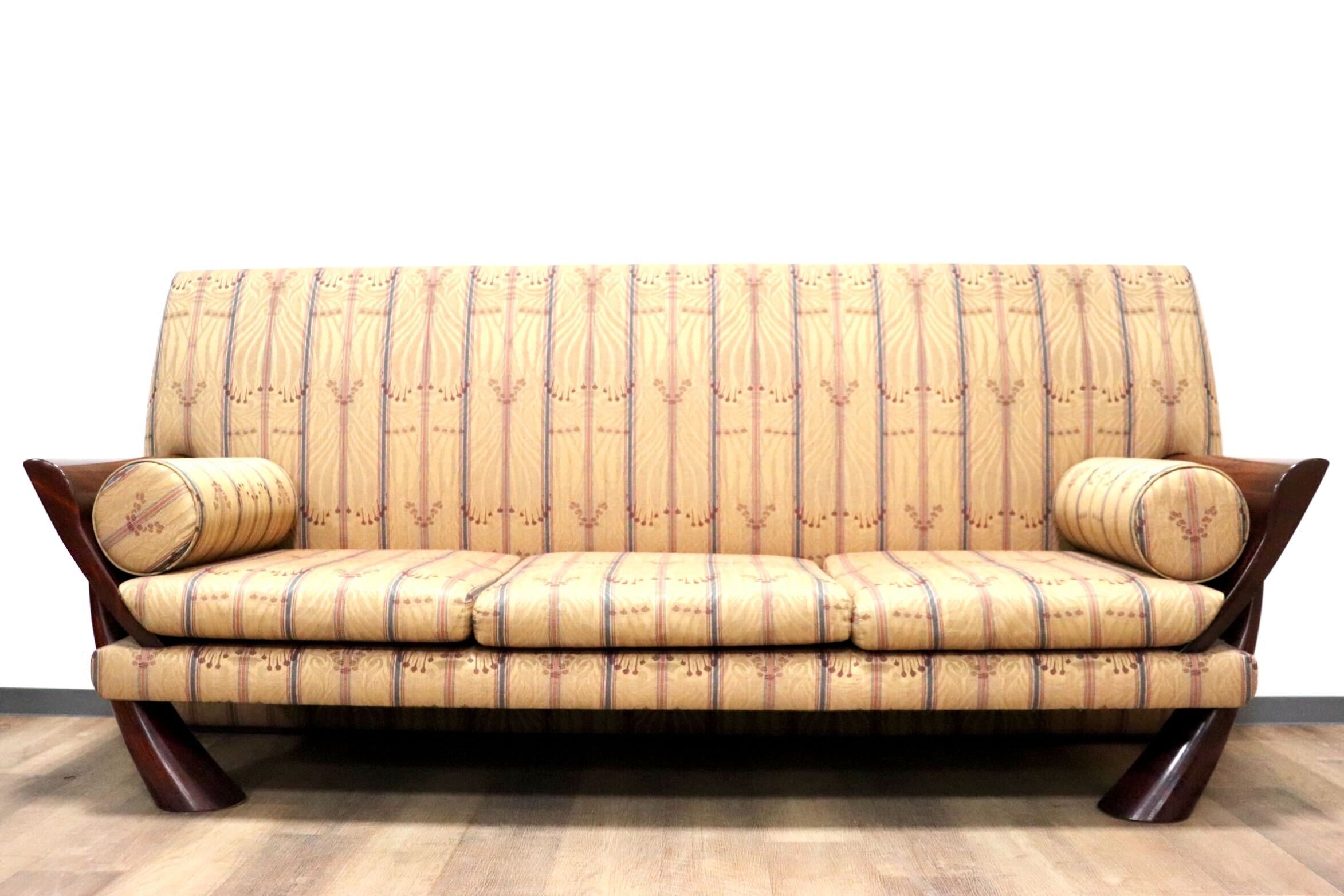 GMHS224A○Saporiti Italia / サポリティイタリア 最高級 3人掛けソファ トリプルソファ ファブリック IDC大塚家具 ポストモダン 稀少