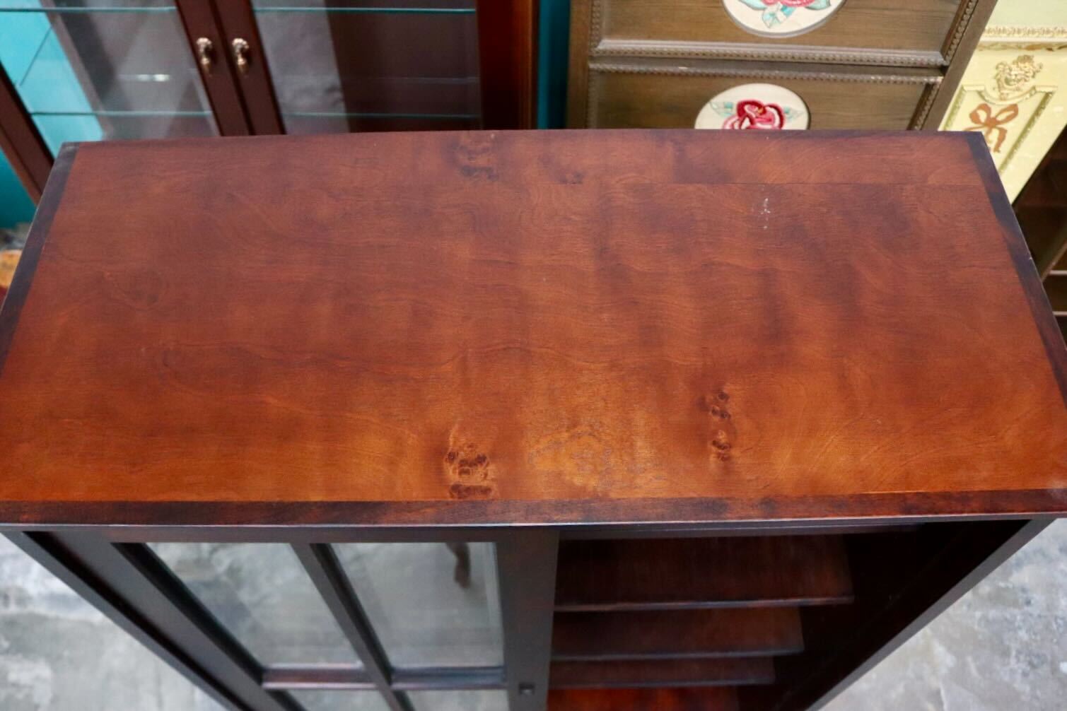 GMIH325○和光 NEW北海 抽戸書棚 本棚 ブックシェルフ 飾り棚 キャビネット 樺材 本箱 収納家具 民芸家具 引き出し 和モダン 旭川家具