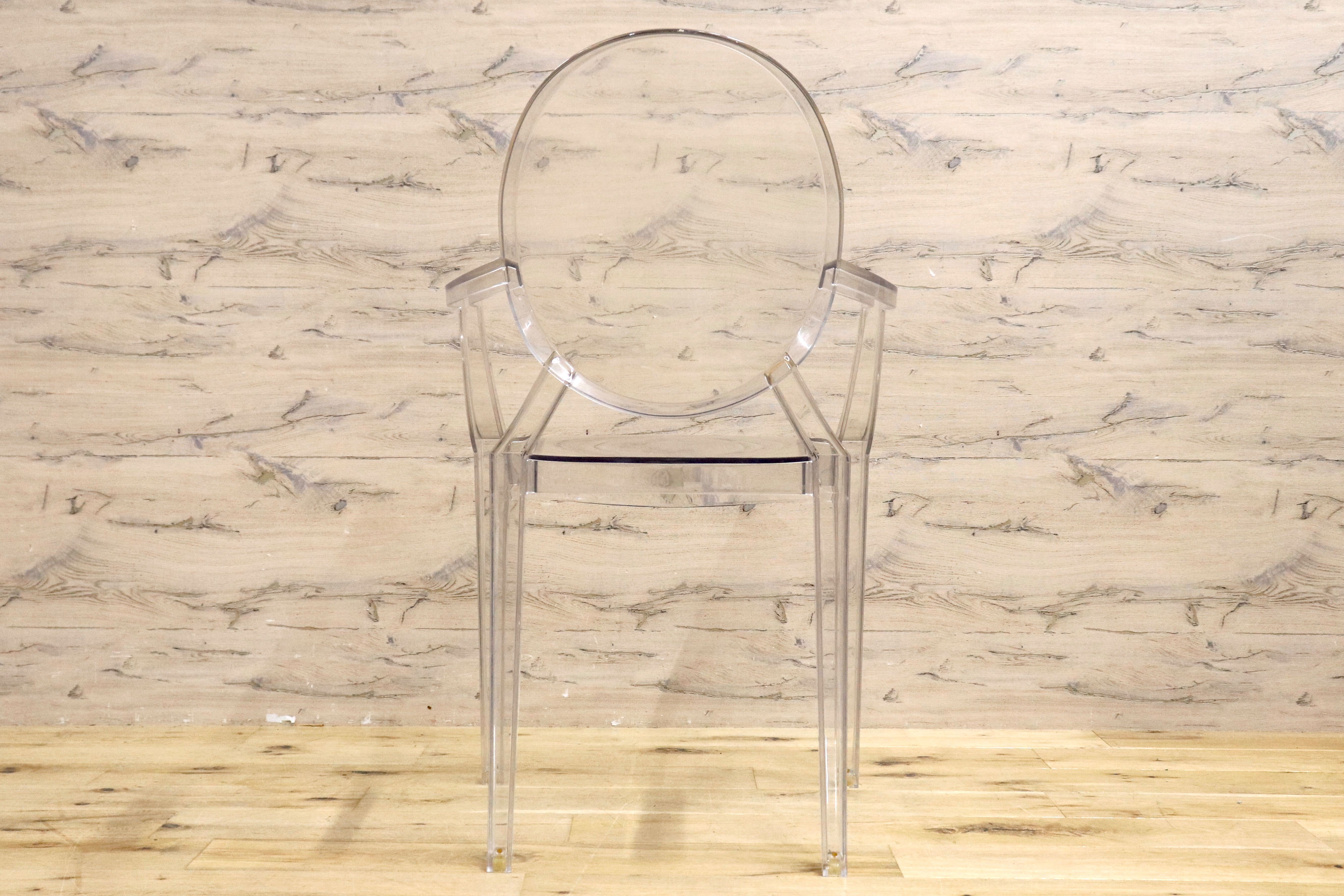 GMIK449○Kartell / カルテル LOUIS GHOST ルイゴースト スタッキングチェア ガーデンチェア 椅子 モダン