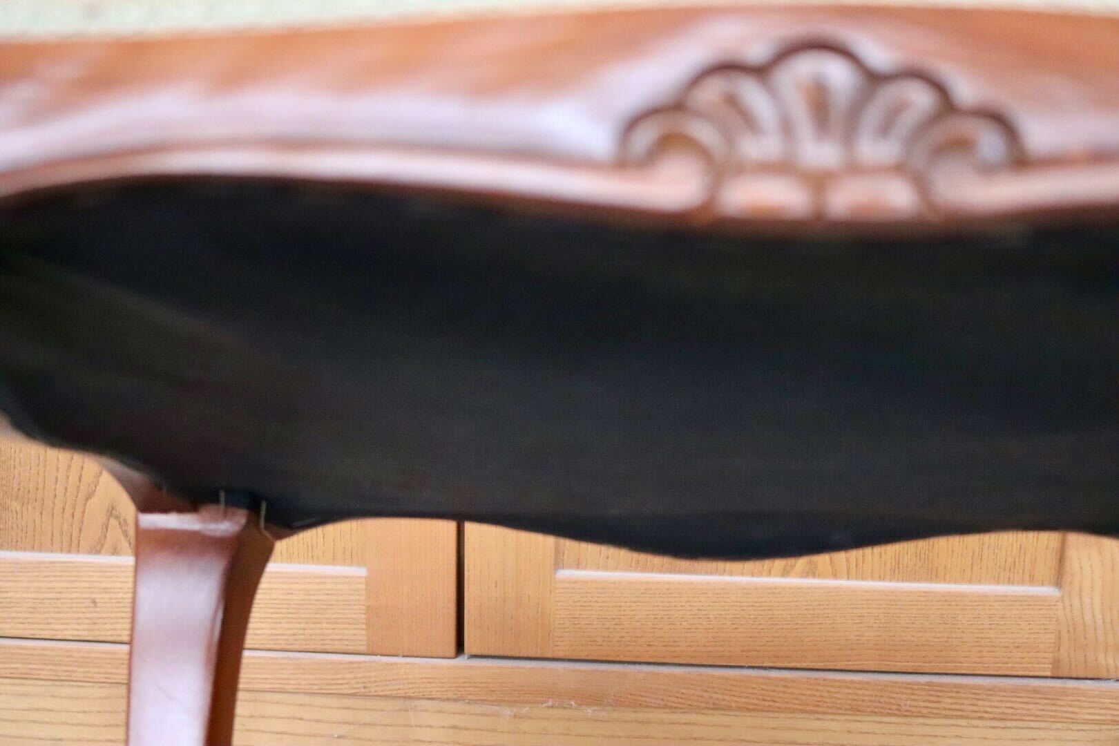 GMIH394A○スツール チェア 椅子 足置き フットスツール オットマン 腰掛け 猫脚 木製 ファブリック イタリア製 クラシック ロココ