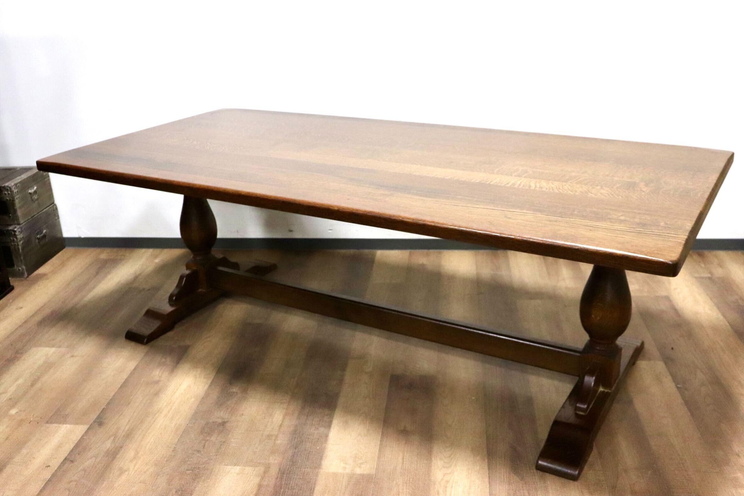 GMHS221○ダッチカントリー オーク材 無垢 堅牢 ダイニングテーブル 作業台 店舗什器 検)TEURLINCX & MEIJERS 起立木工 Netherlands