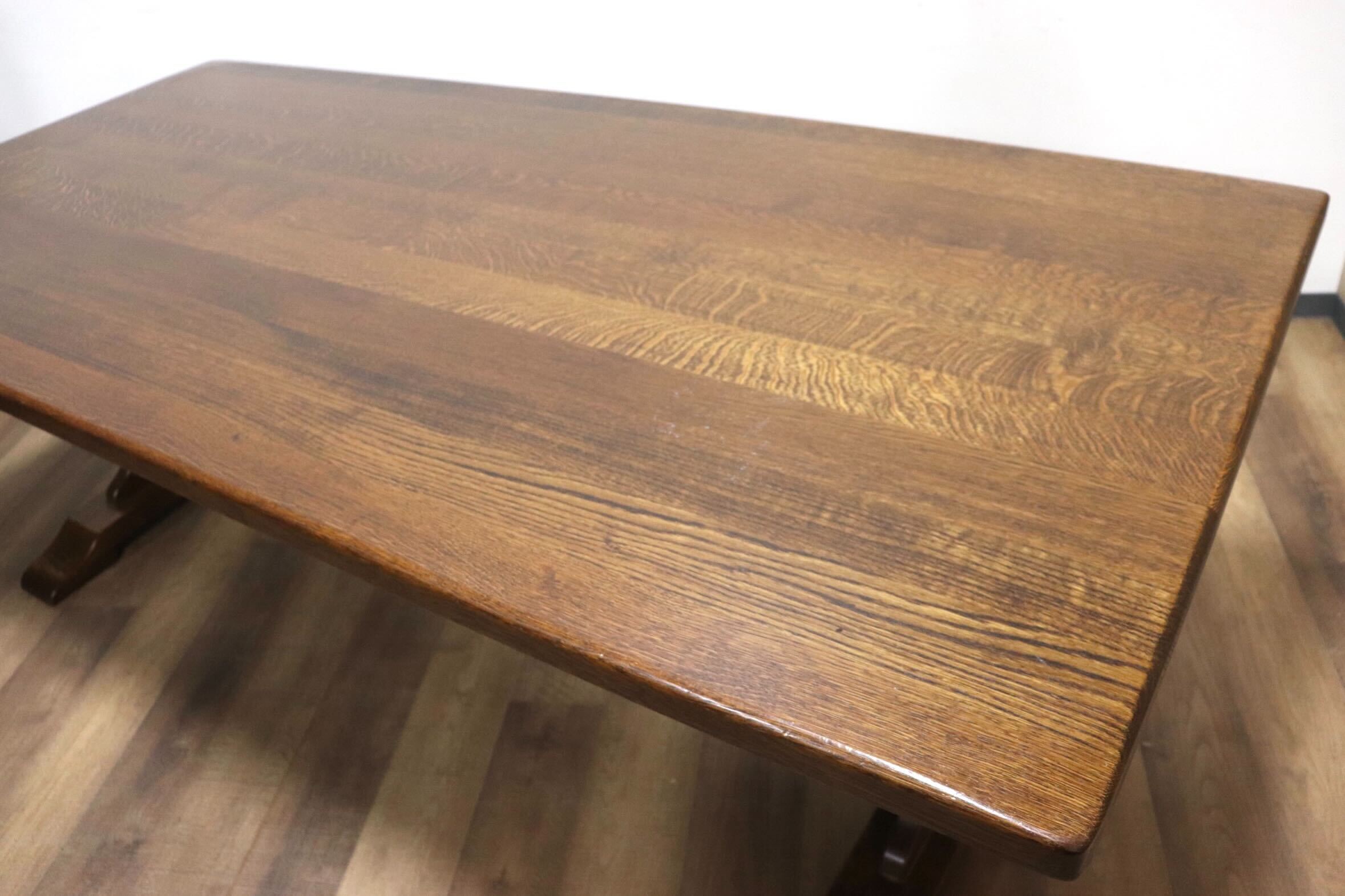 GMHS221○ダッチカントリー オーク材 無垢 堅牢 ダイニングテーブル 作業台 店舗什器 検)TEURLINCX & MEIJERS 起立木工 Netherlands