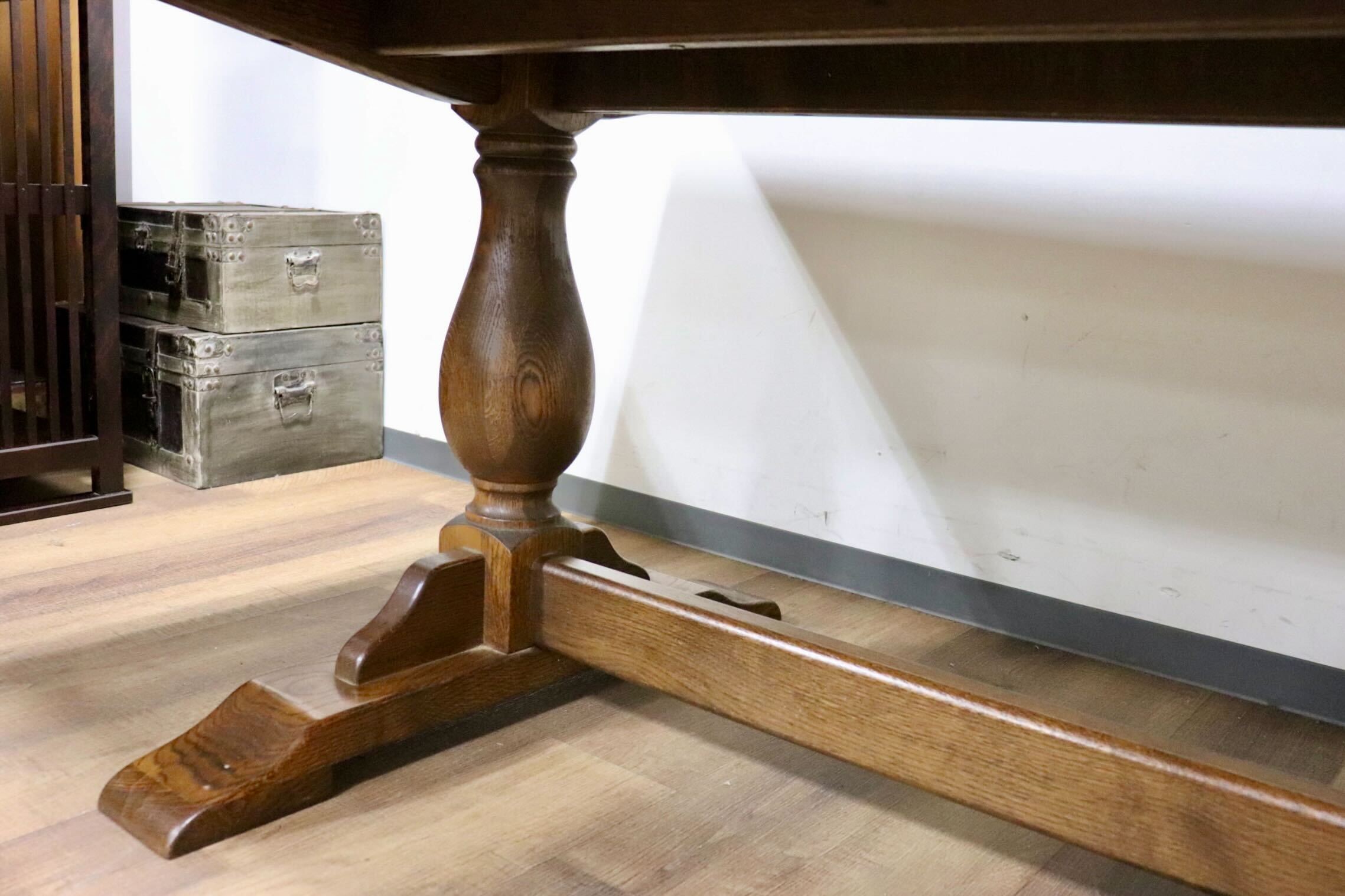 GMHS221○ダッチカントリー オーク材 無垢 堅牢 ダイニングテーブル 作業台 店舗什器 検)TEURLINCX & MEIJERS 起立木工 Netherlands