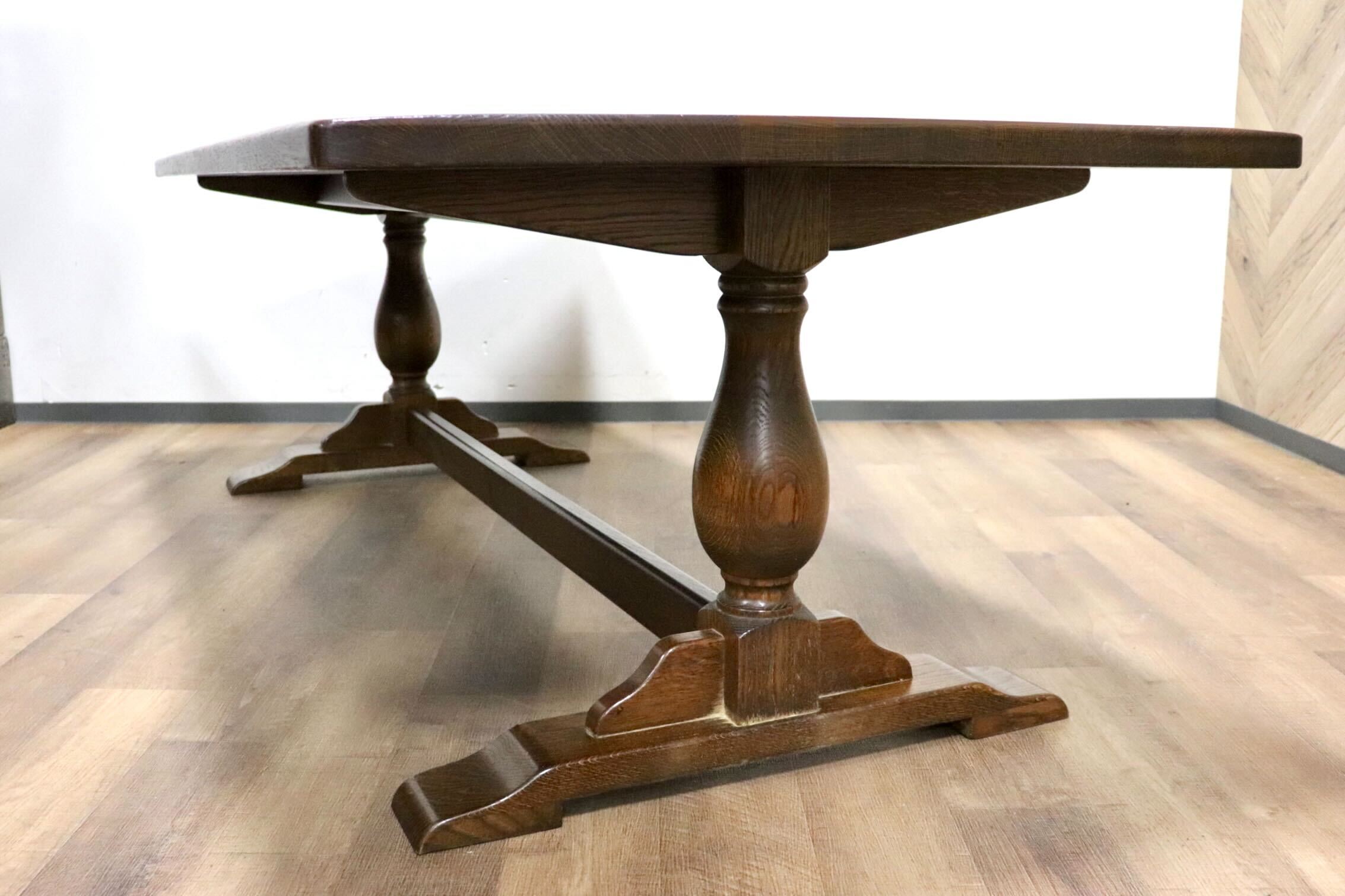 GMHS221○ダッチカントリー オーク材 無垢 堅牢 ダイニングテーブル 作業台 店舗什器 検)TEURLINCX & MEIJERS 起立木工 Netherlands