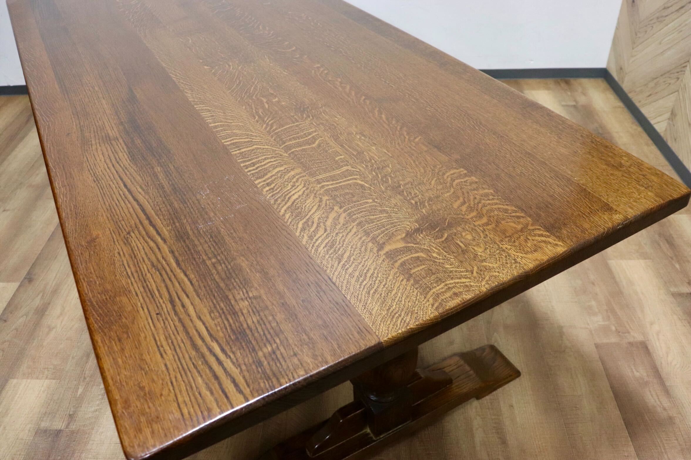 GMHS221○ダッチカントリー オーク材 無垢 堅牢 ダイニングテーブル 作業台 店舗什器 検)TEURLINCX & MEIJERS 起立木工 Netherlands