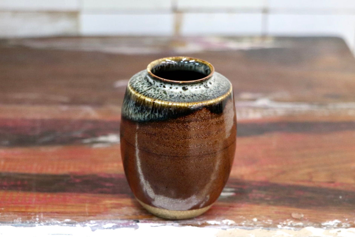GMJO136V〇京焼 龍谷窯 宮川香雲作 肩衝茶入 茶道具 共箱付