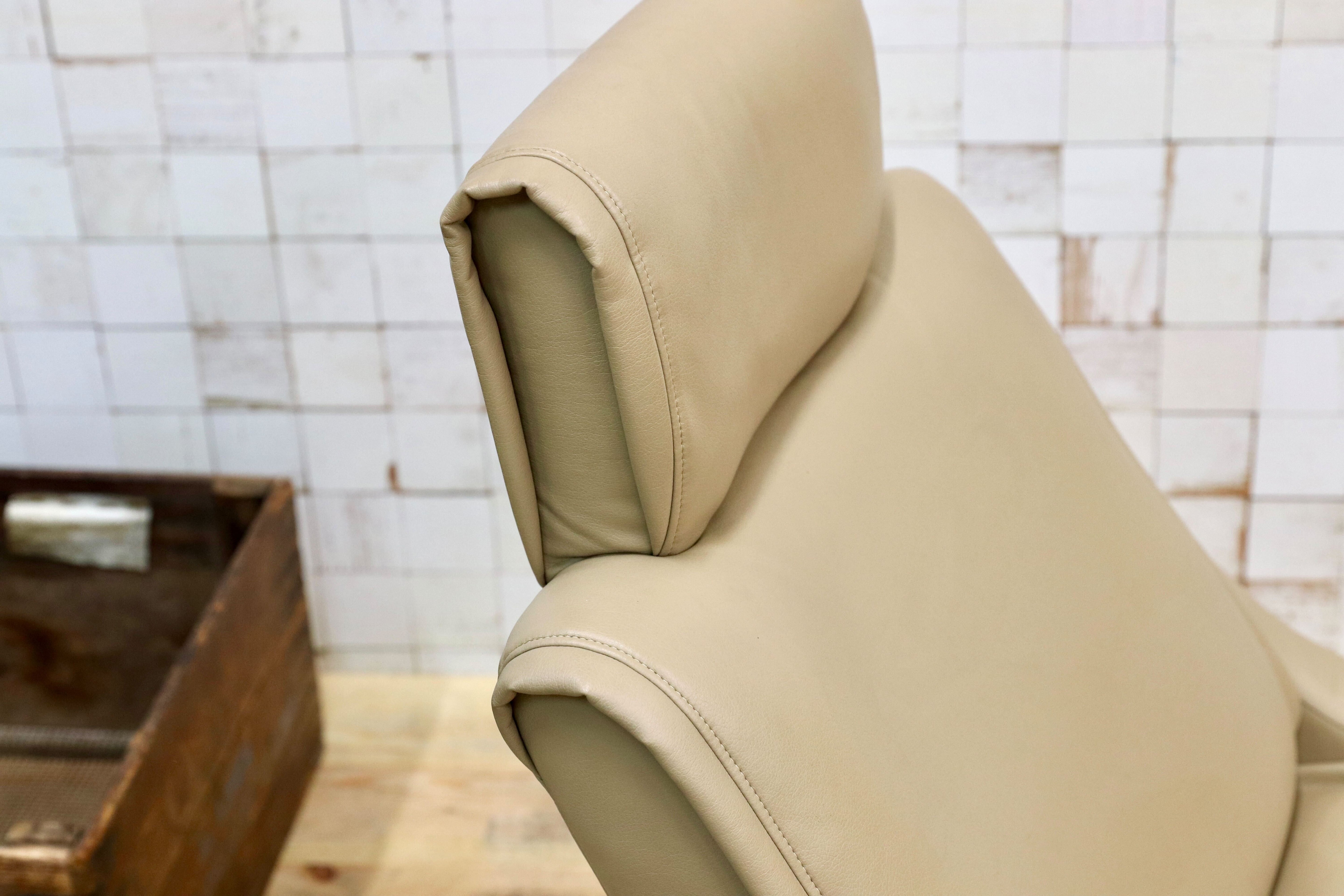 GMEH2N○karimoku / カリモク リクライニングチェア パーソナルチェア 1人掛け シングルソファ 回転椅子 ソフトレザー 合皮